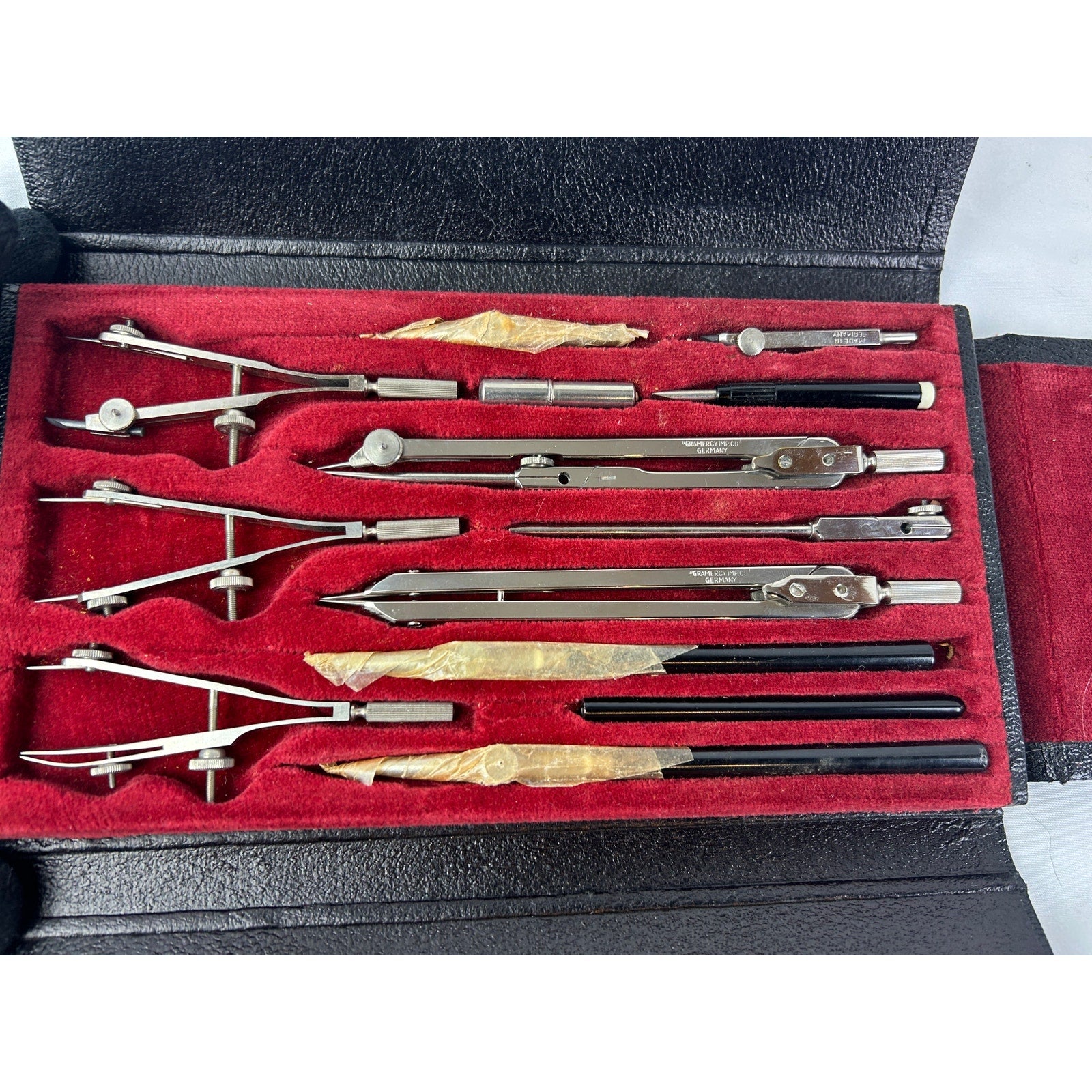 Koh I Noor Trameri Drafting Compass Set Germany 1720 in Case Vintage