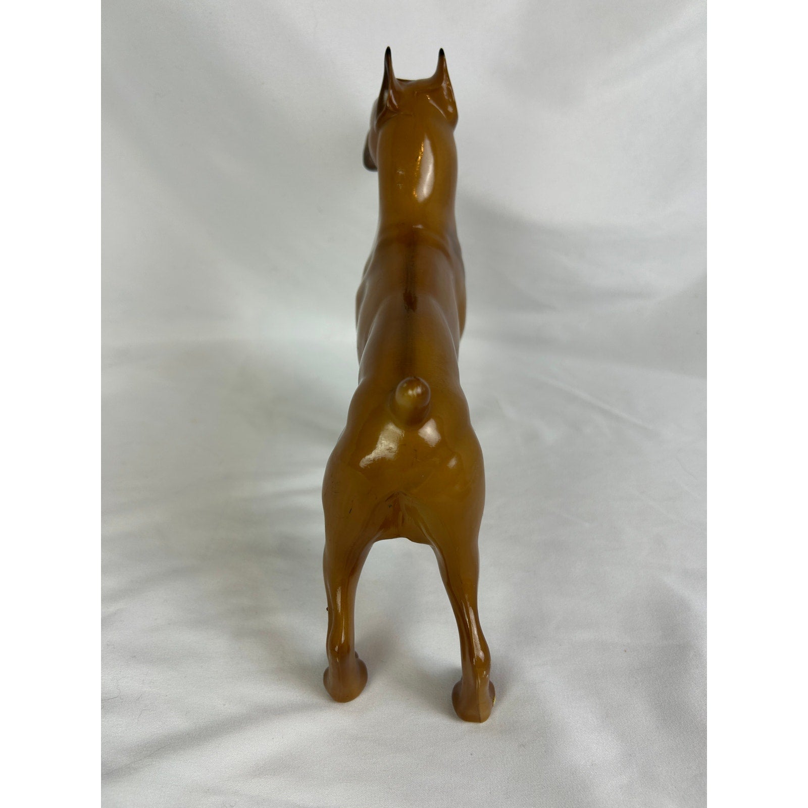 Vintage Boxer Dog Figurine 8" Mid Century Breyer Style