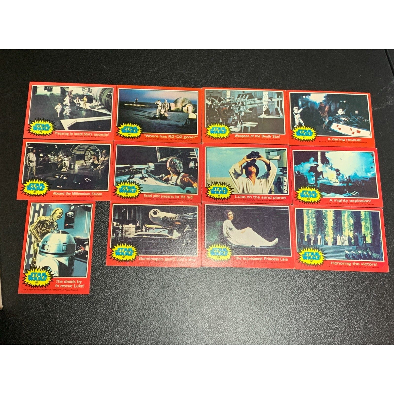 Vintage 1977 Star Wars Series 2 Topps Trading Cards With Stickers EX-NM