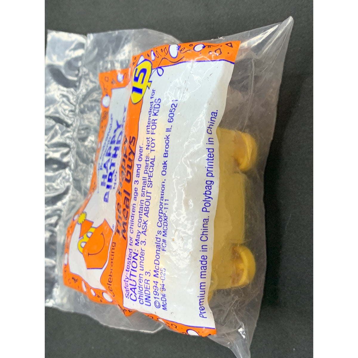 1994 McDonalds Happy Birthday Happy Meal Guys #15 Toy Sealed Vintage