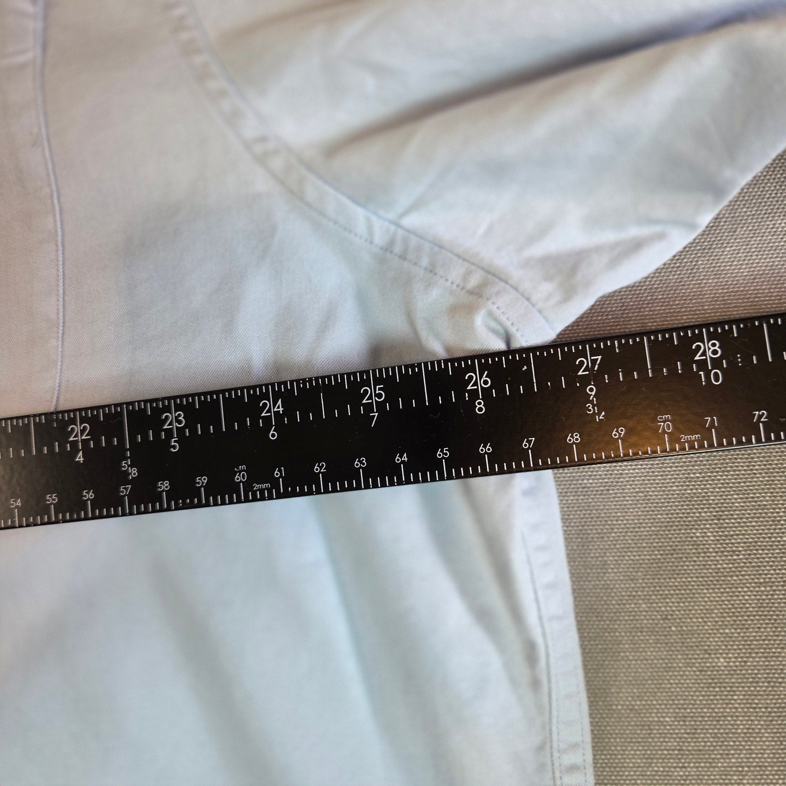 Tommy Bahama XXL Cotton Silk Blend Button Up Shirt Blue Gingham Cuff Detail