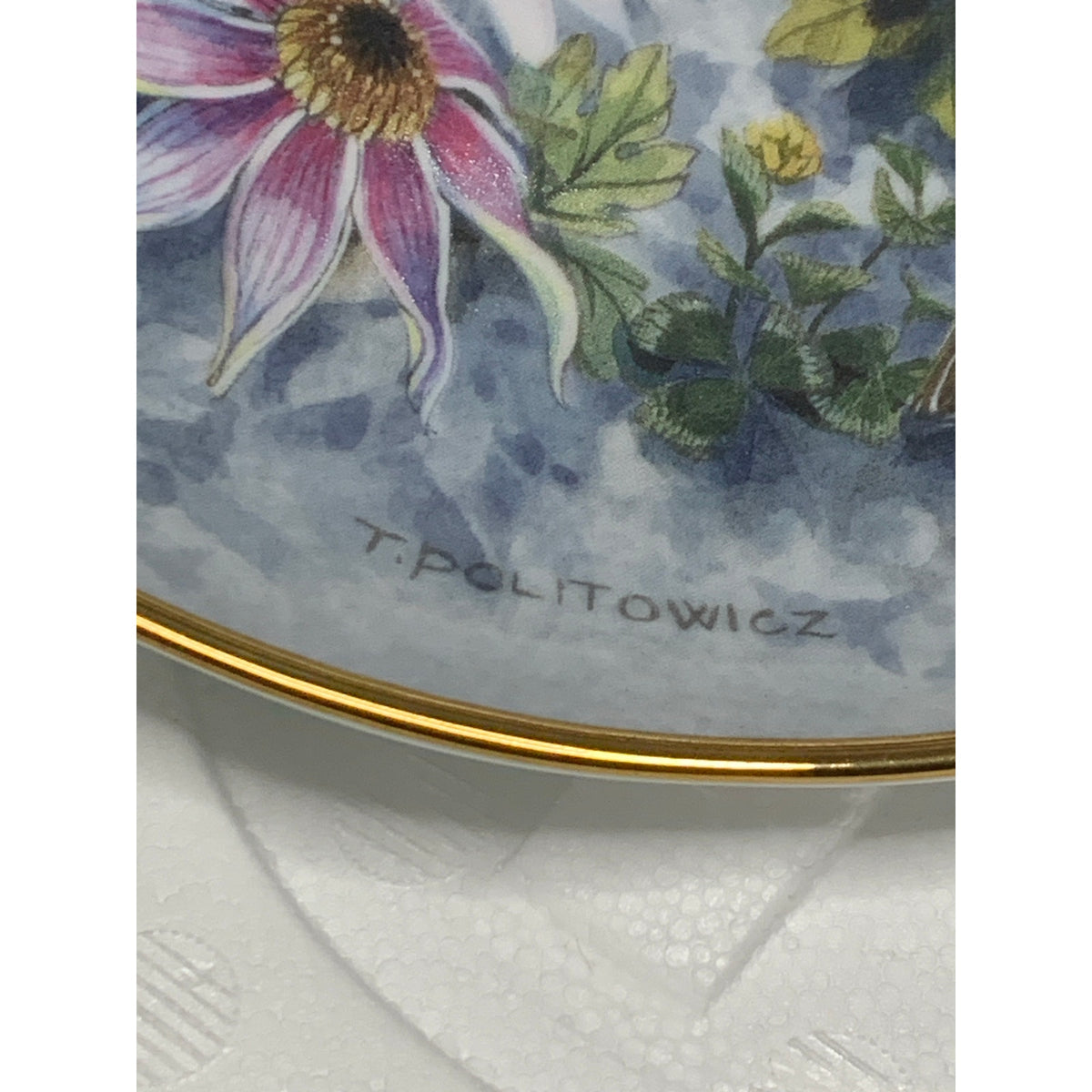 Franklin Mint Autumn Concerto Goldfinch Collector Plate Theresa Politowicz