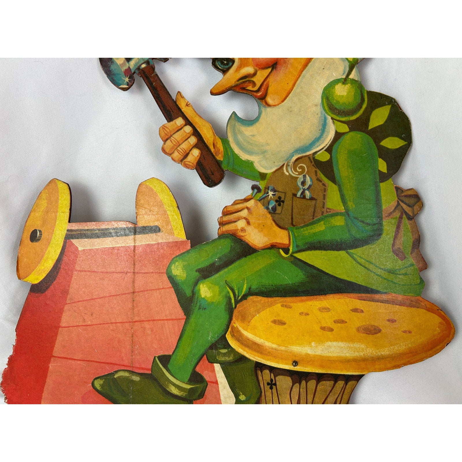 Mid Century Christmas Elf Yard Art Set 4 U Bild Wood Decorations