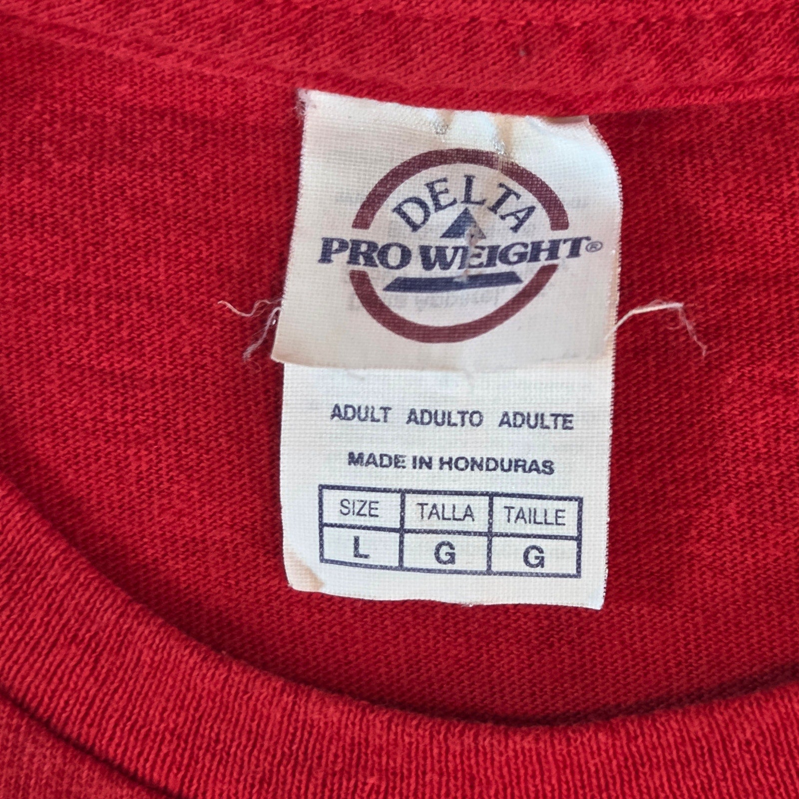 Ohio State Buckeyes Red T-Shirt Delta Pro Weight Men’s L NCAA Graphic Tee