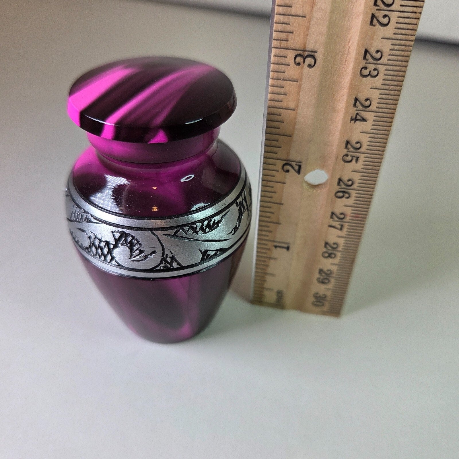 Purple Mist Small Cremation Keepsake, Urn for Ashes 2.75"