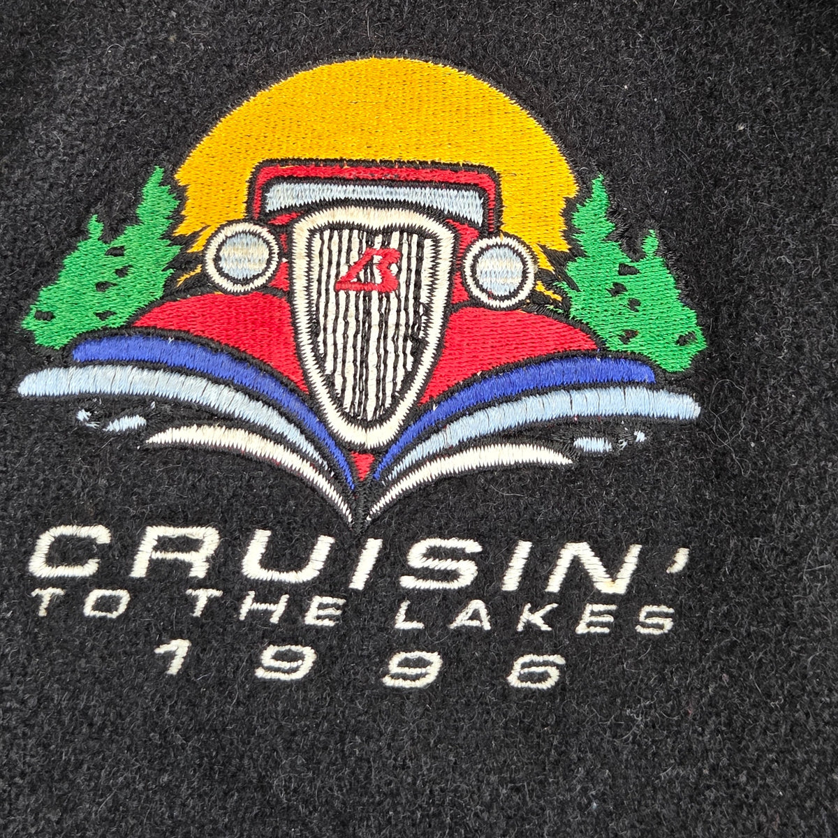 Vintage 1996 Butwin Cruisin' To The Lakes Varsity Leather Wool Jacket XL