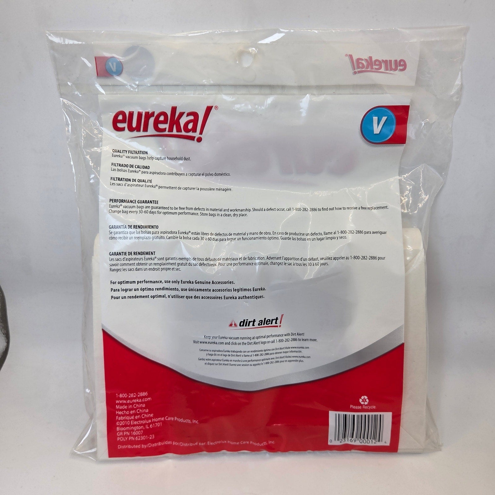 Eureka Vacuum Bags Type V (3 Pack) Fits 3800 3900 6700 6800 8000 8200 8900