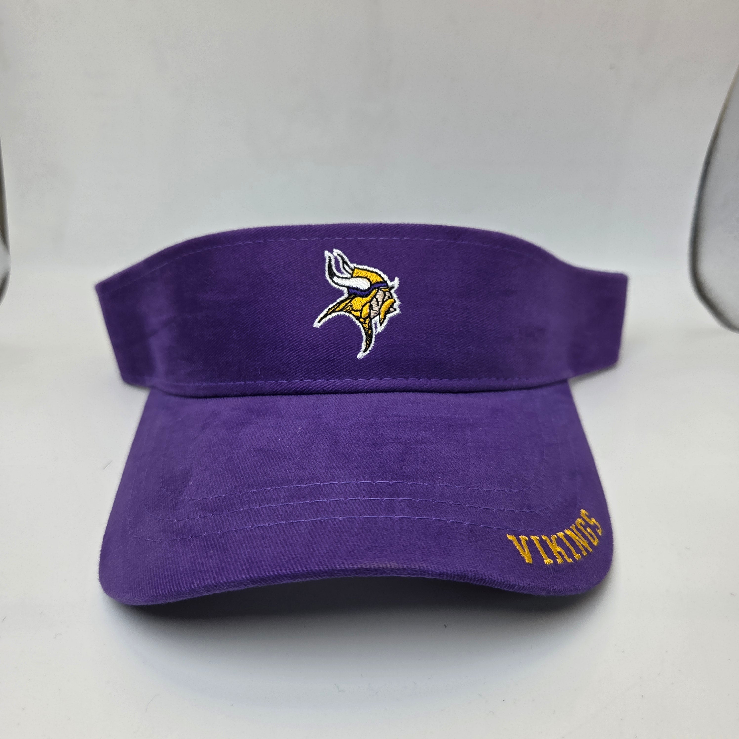 Minnesota Vikings NFL Purple Adjustable Visor Hook Loop OSFA NWT