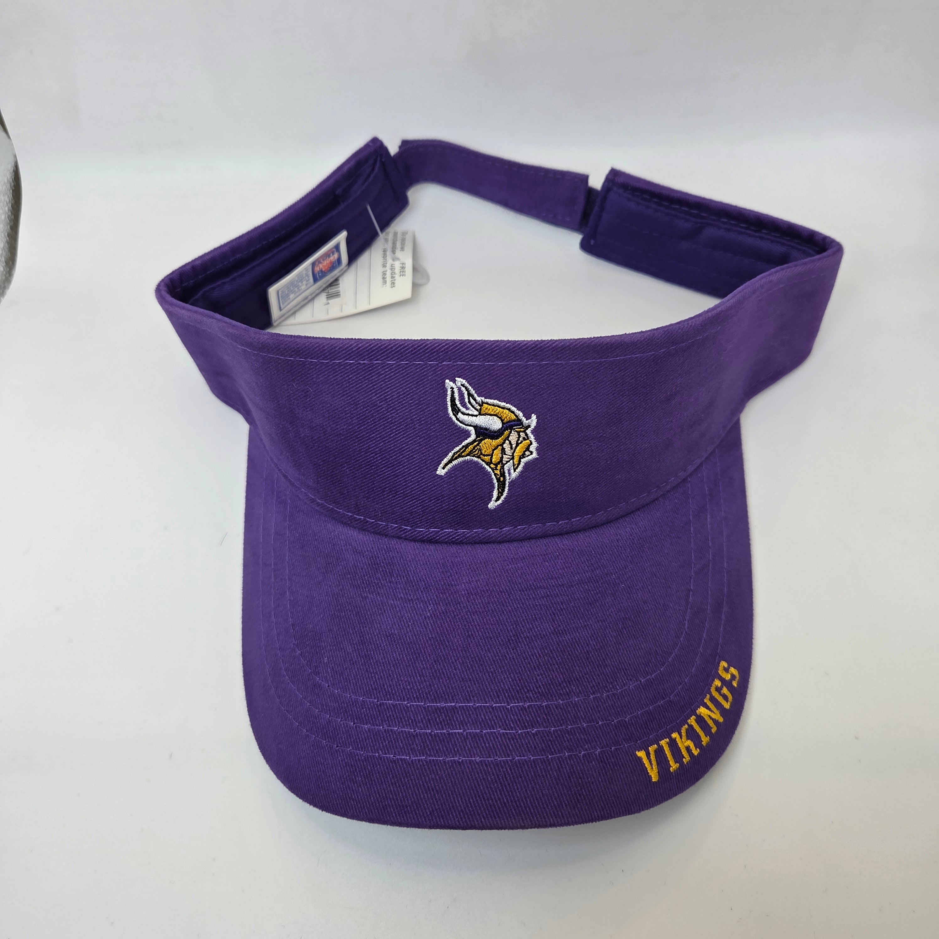 Minnesota Vikings NFL Purple Adjustable Visor Hook Loop OSFA NWT