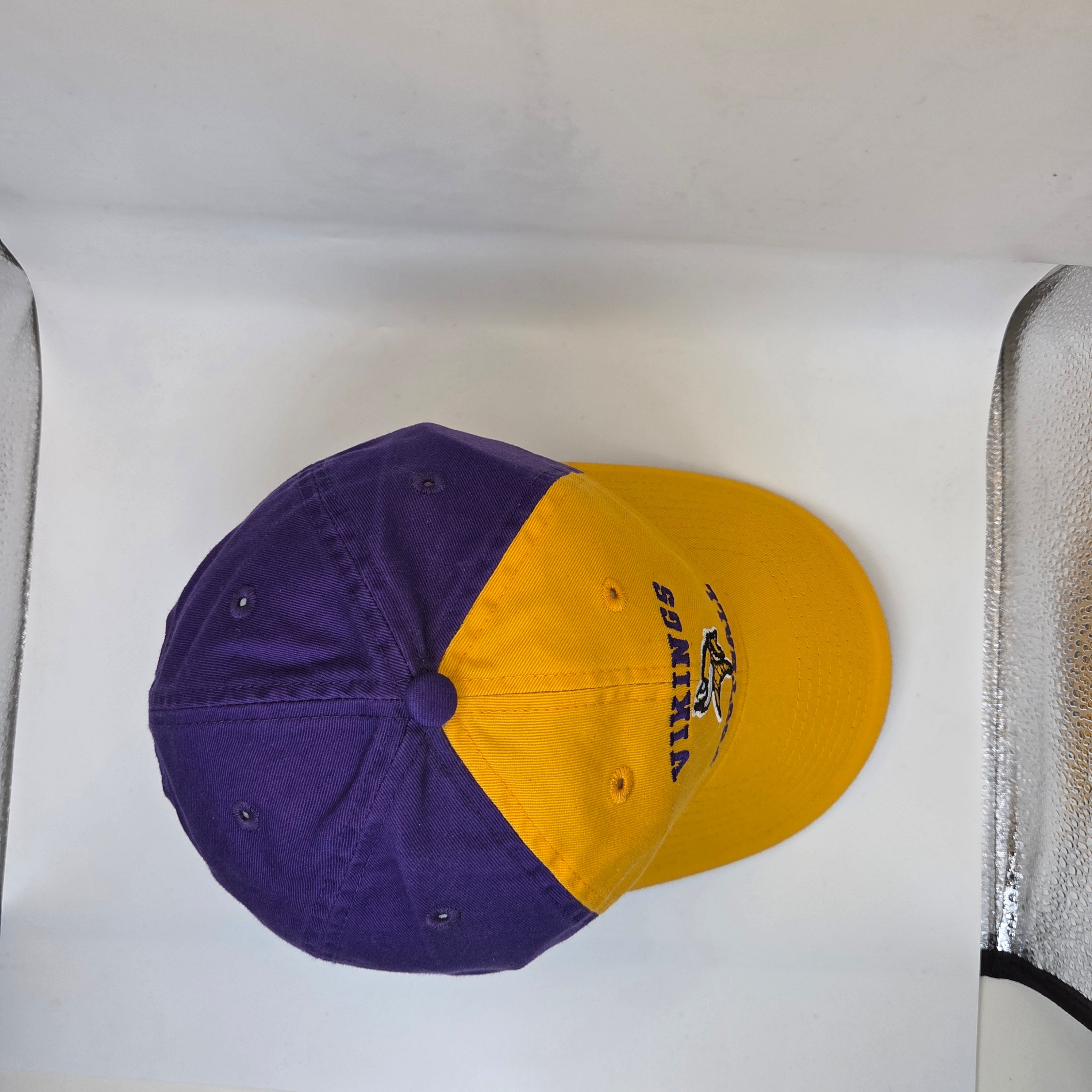 Minnesota Vikings NFL Team Apparel Gold Purple Adjustable Hat OSFA New