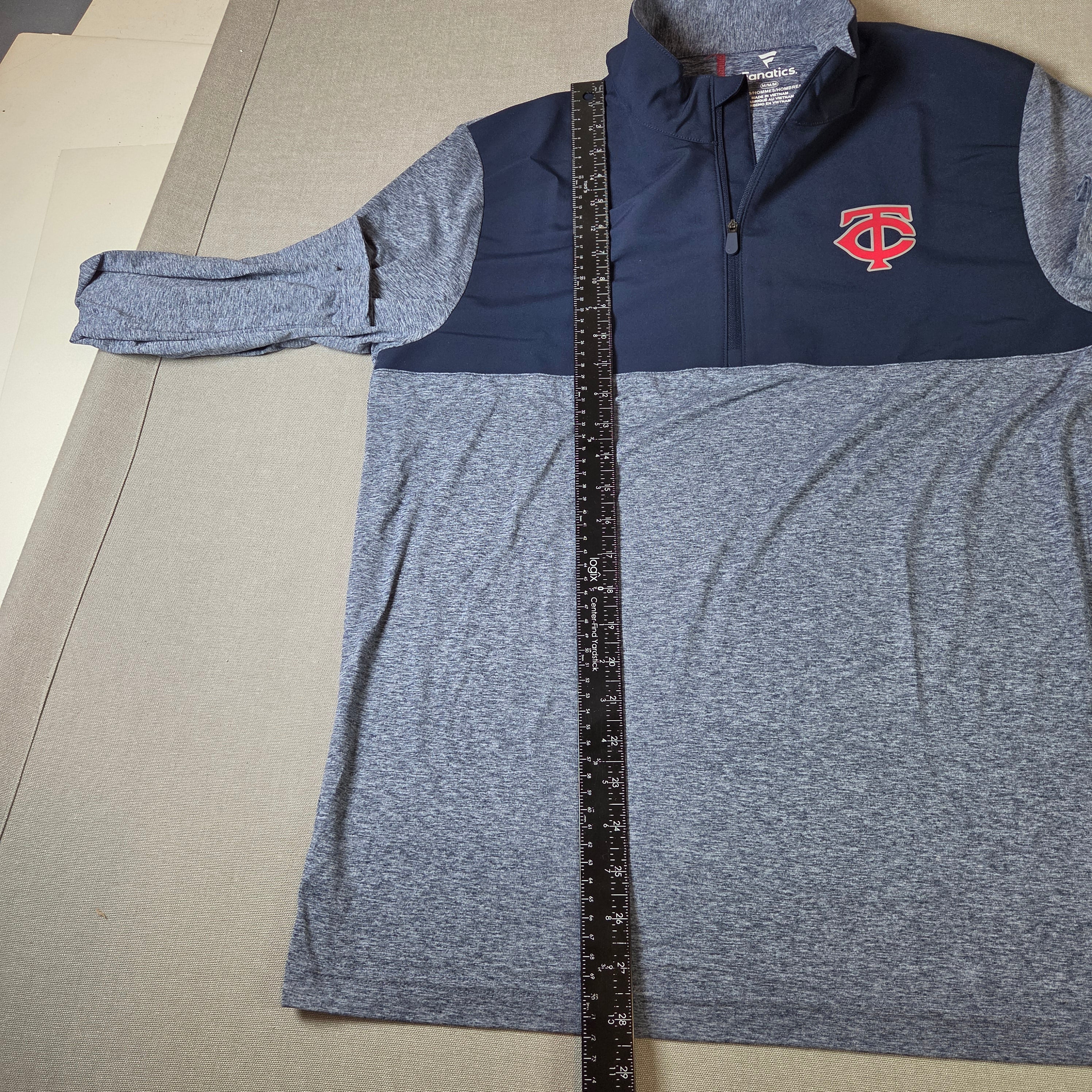 Fanatics Minnesota Twins 1/4 Zip Pullover Jacket Mens M Poly Blend MLB NWOT