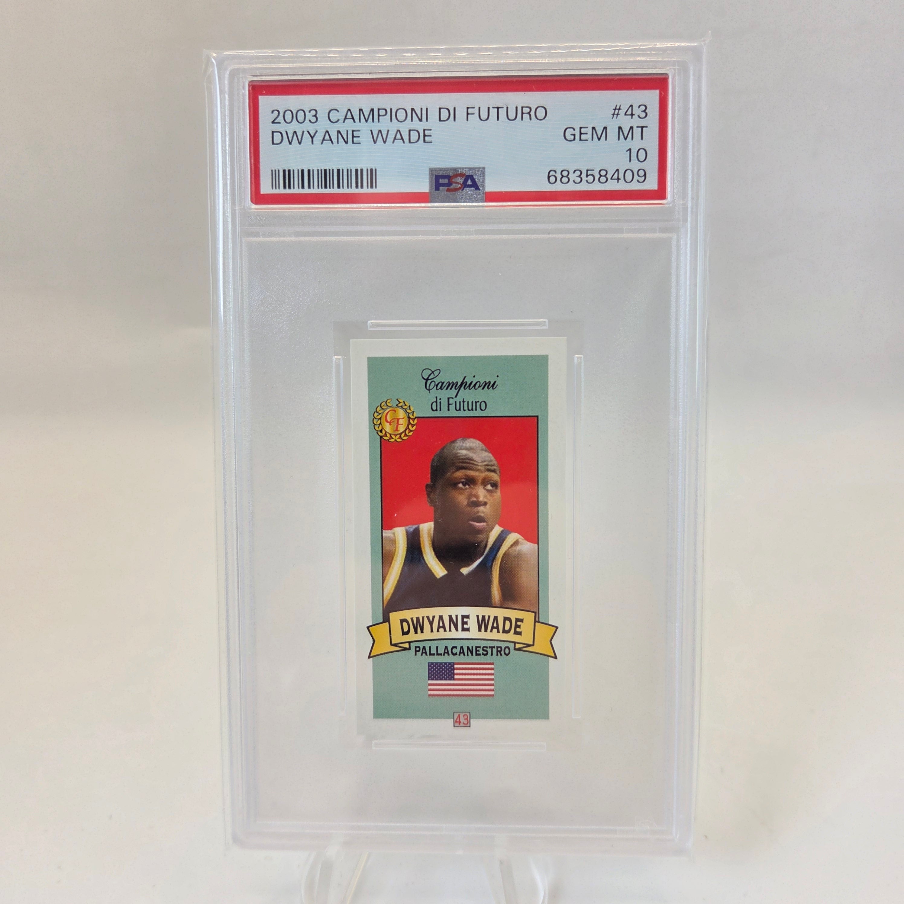 2003-04 Collezioni Firenze Campioni di Futuro - #43 Dwyane Wade (RC) PSA 10