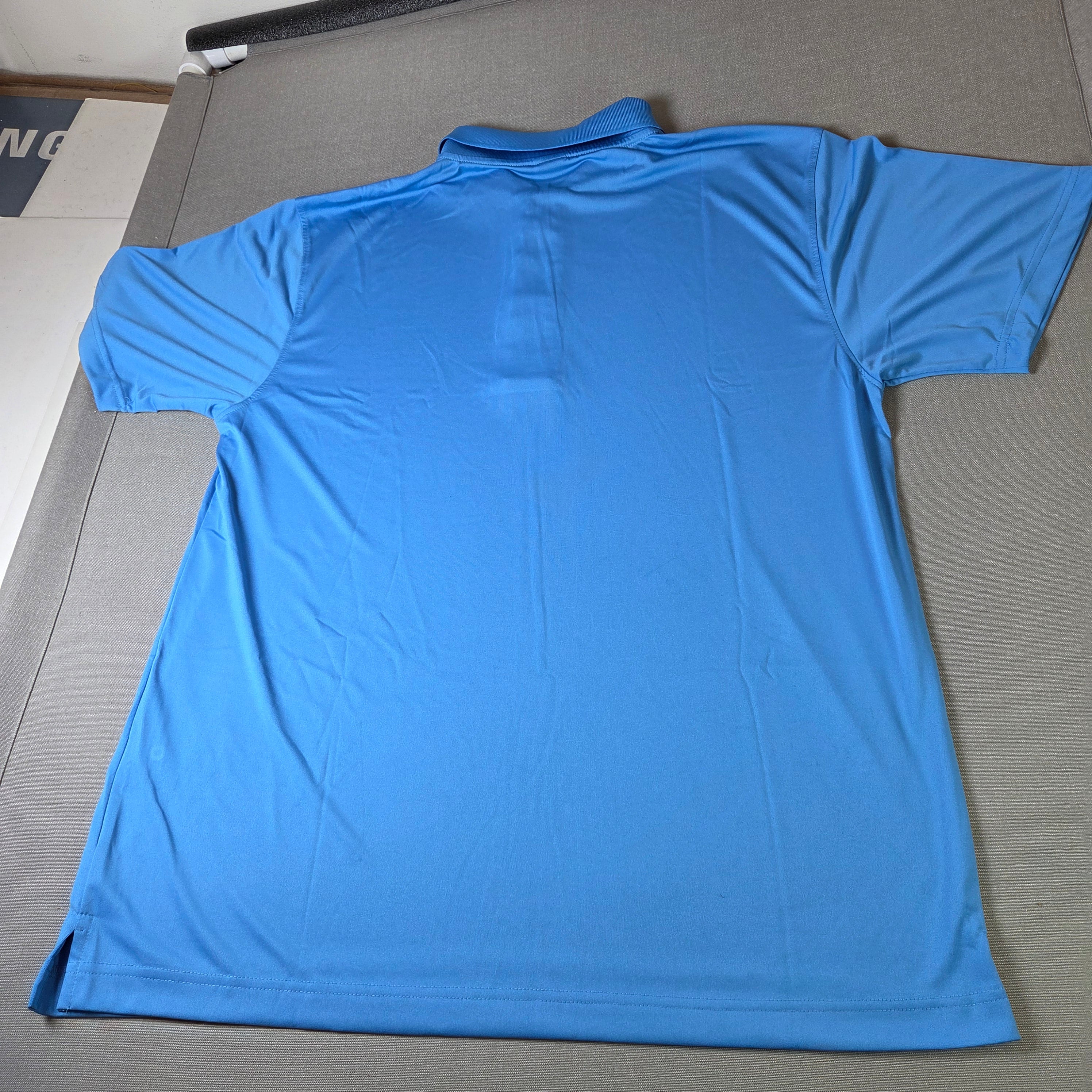 Page & Tuttle Men's Golf Polo Shirt XL Blue Scotchgard Polyester Performance NWT