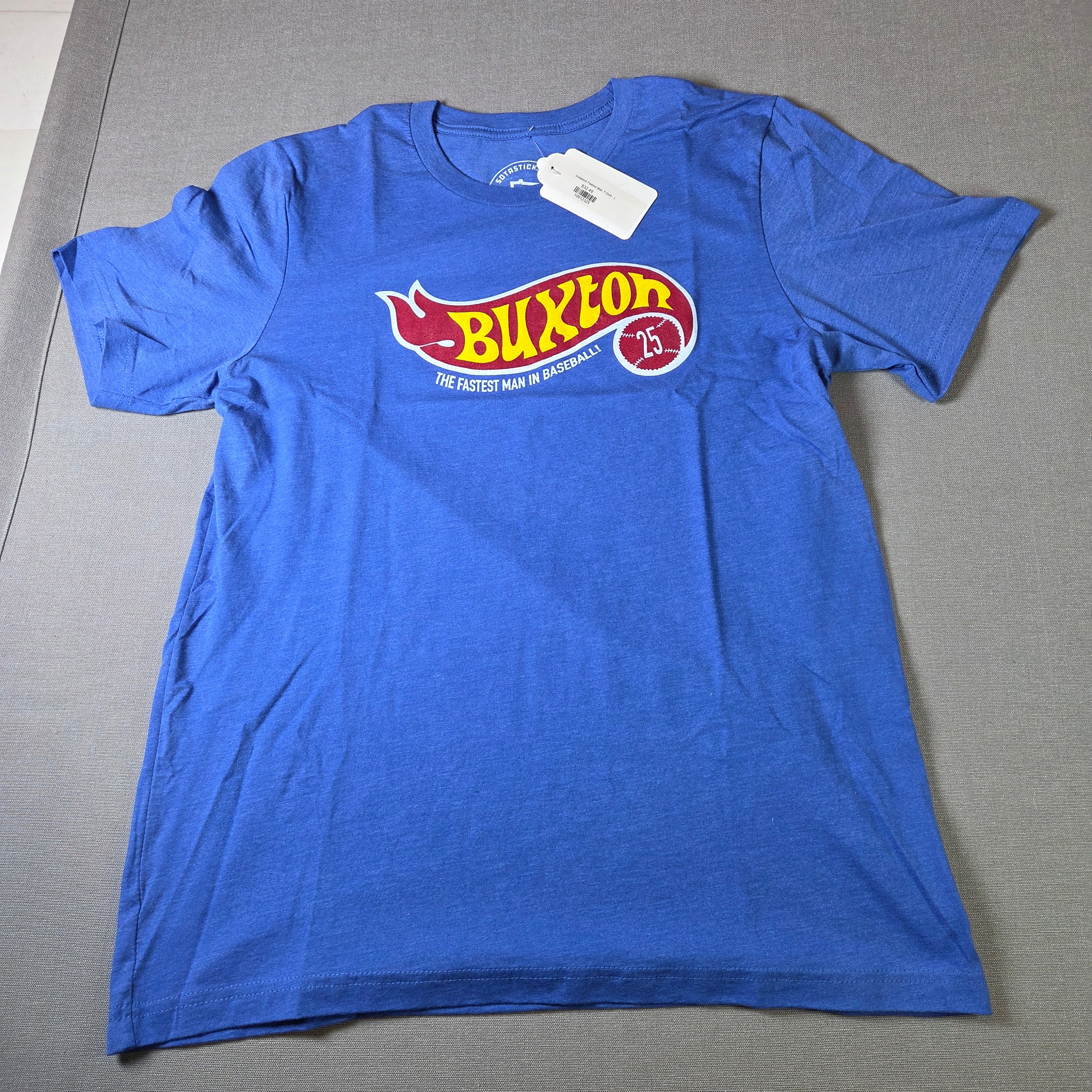 Byron Buxton Minnesota Twins SotaStick T Shirt L Baseball Fastest Man in MLB!