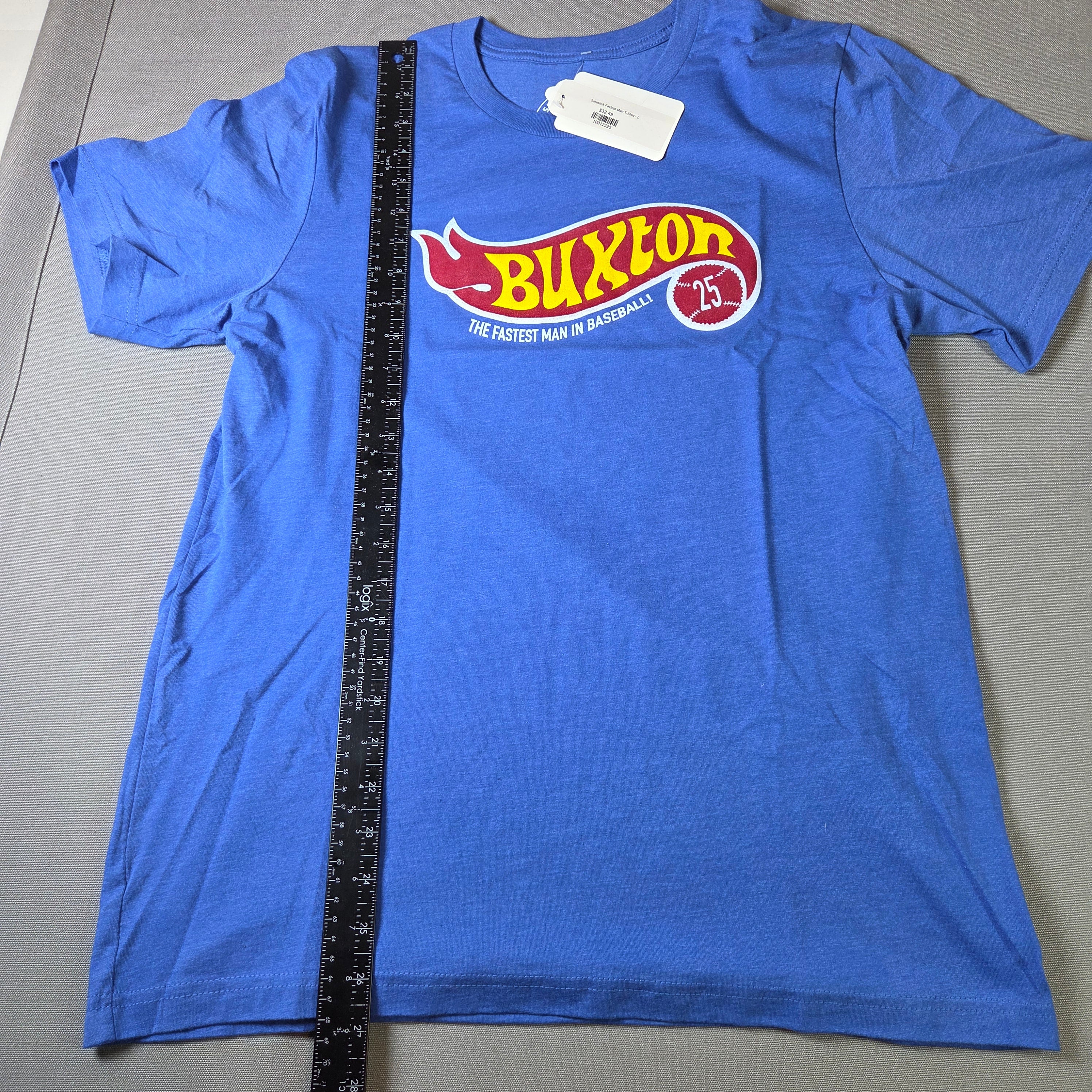 Byron Buxton Minnesota Twins SotaStick T Shirt L Baseball Fastest Man in MLB!