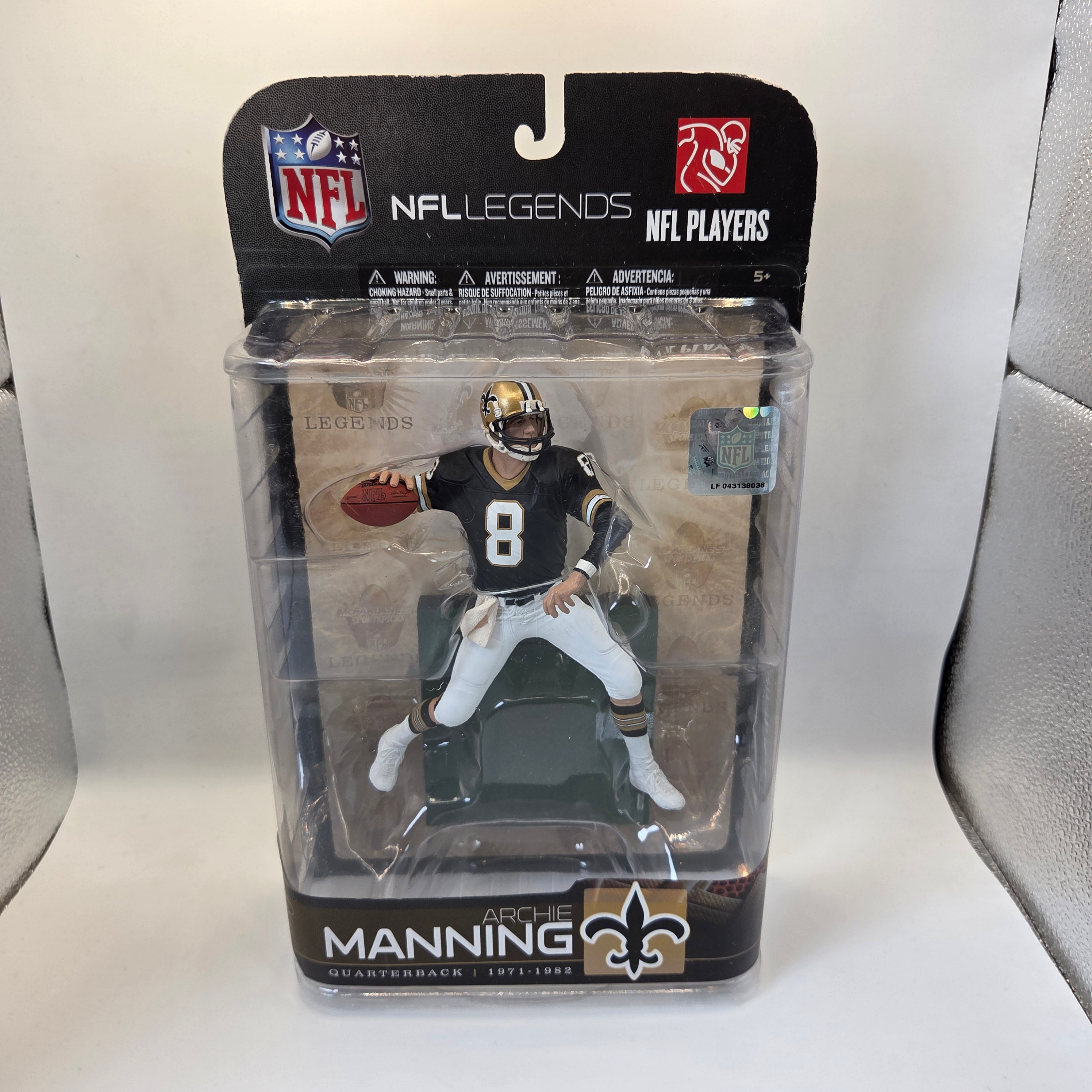 McFarlane Archie Manning NFL Legends Series 5 Saints Figure Sealed 2009