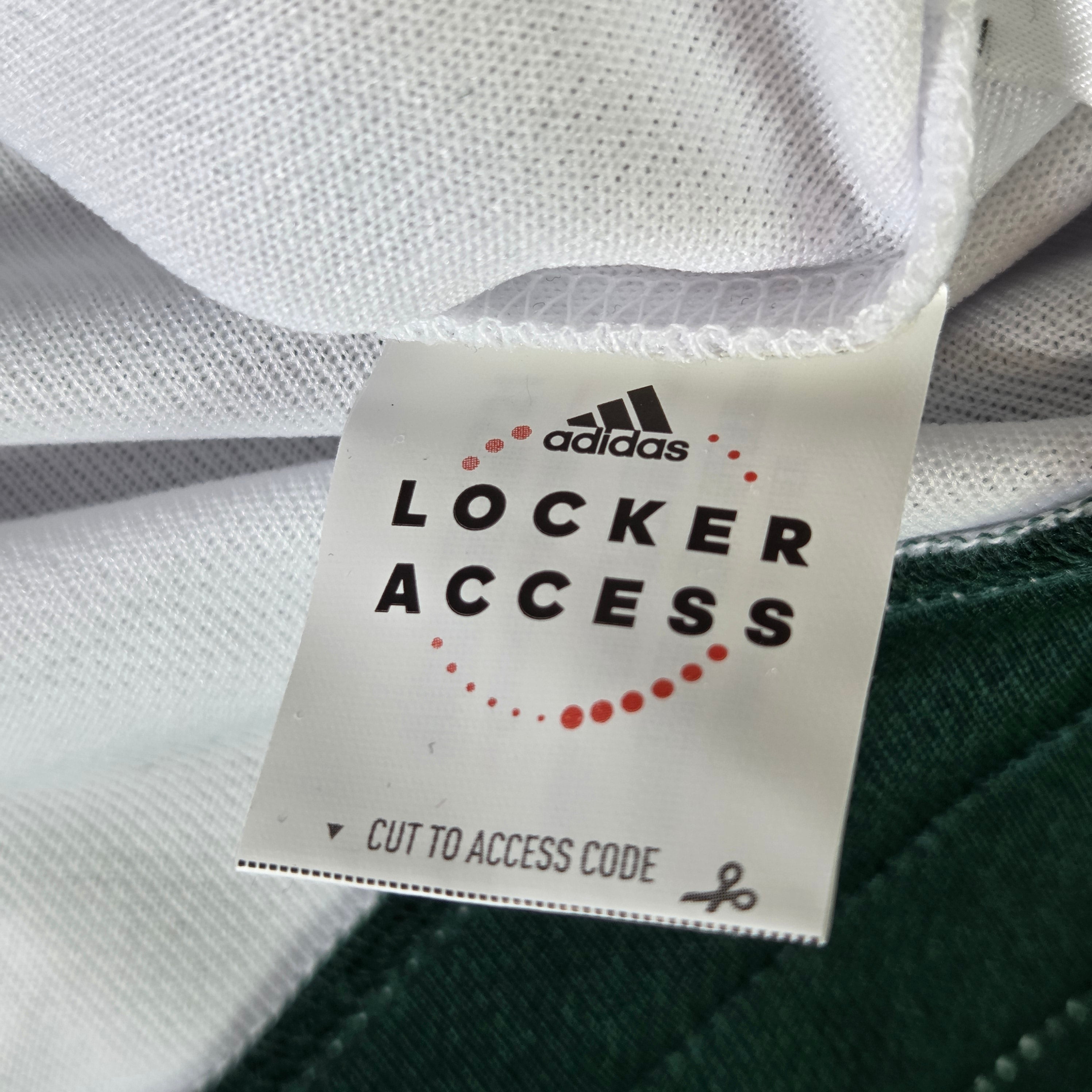 Minnesota Wild Adidas Jersey White Size 46 Climalite NHL Hockey Fight Strap New