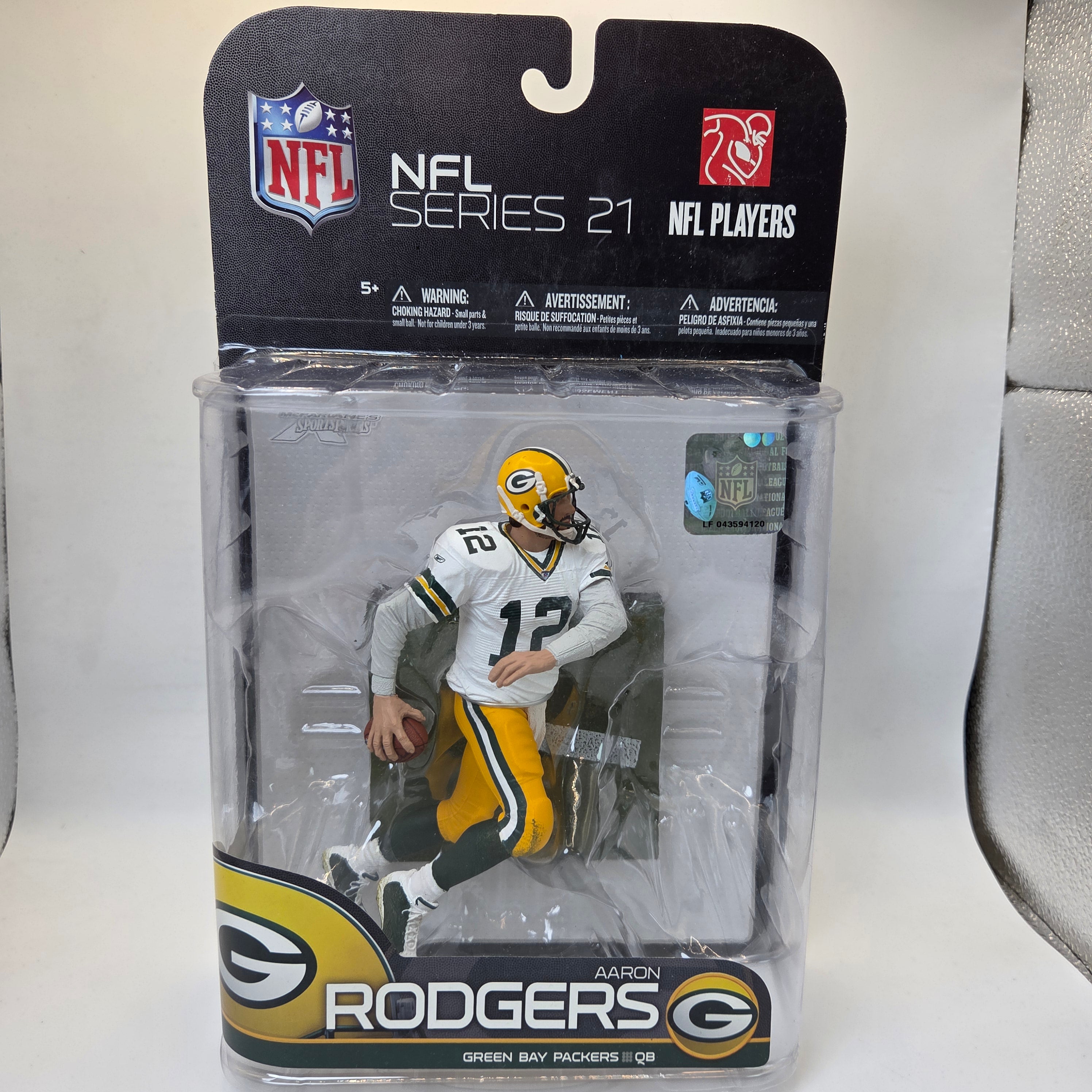 McFarlane Aaron Rodgers Packers NFL Series 21 White Jersey Figure 2009 NIP