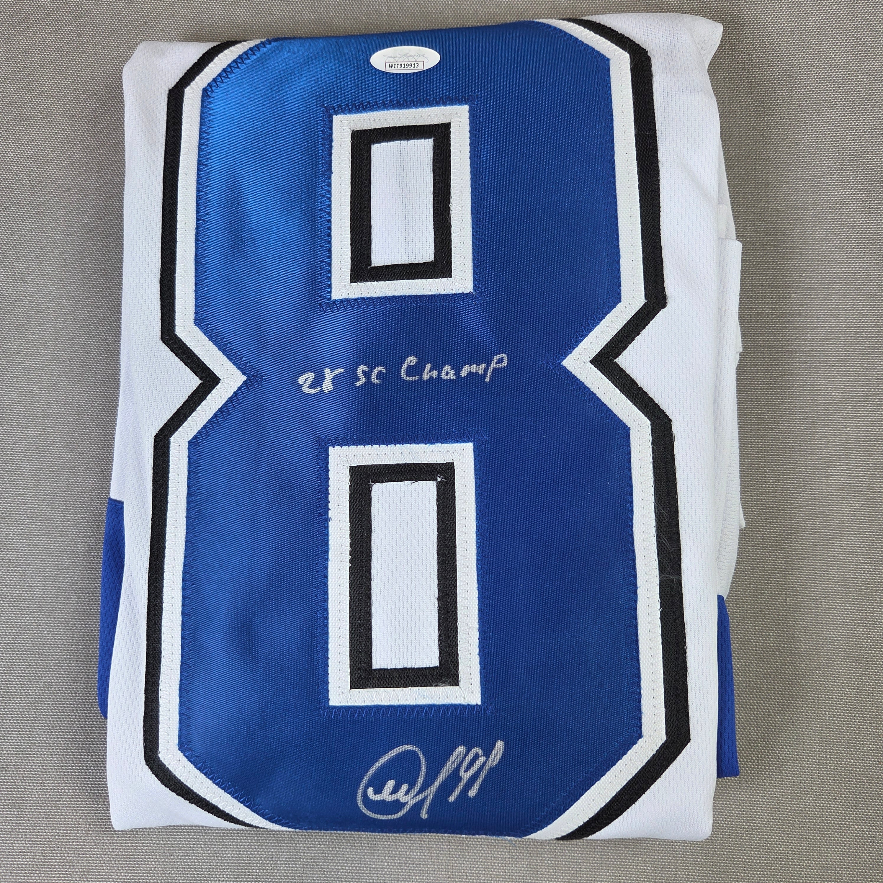 Mikhail Sergachev Signed Tampa Bay Lightning Custom Jersey 2x SC Champ JSA