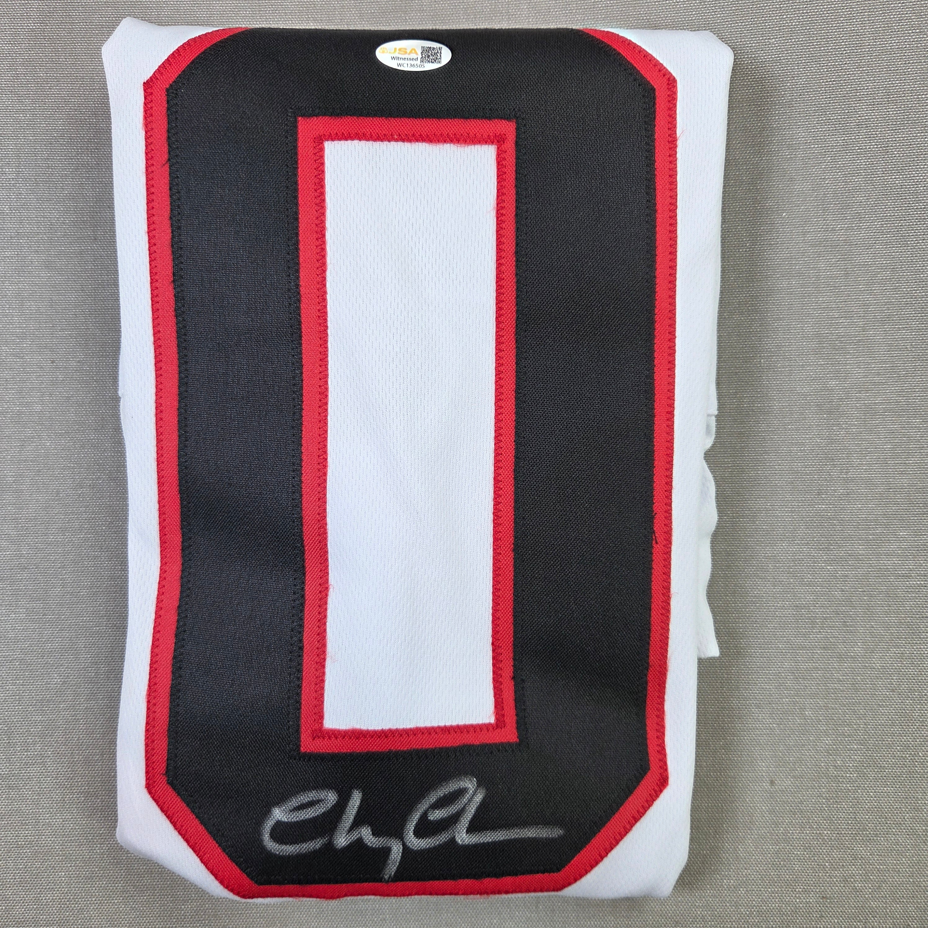 Chevy Chase Autographed Griswold Blackhawks Custom Hockey Jersey JSA Certified