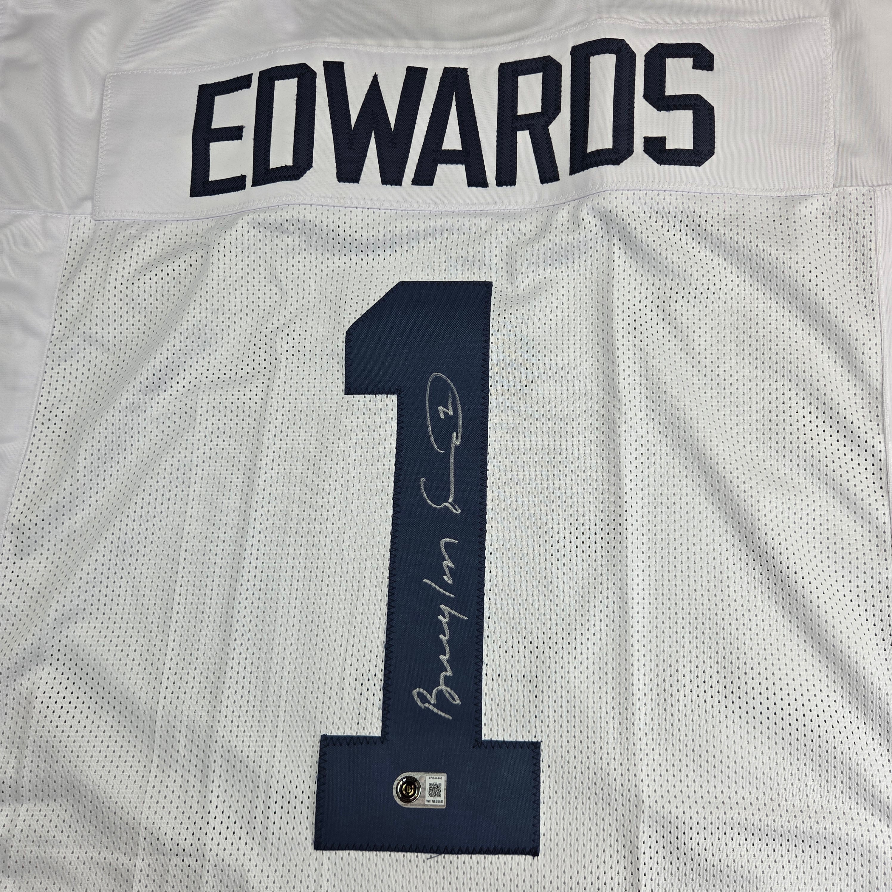 Braylon Edwards Signed  Custom Michigan Wolverines #1 Jersey BAS Witness Auto