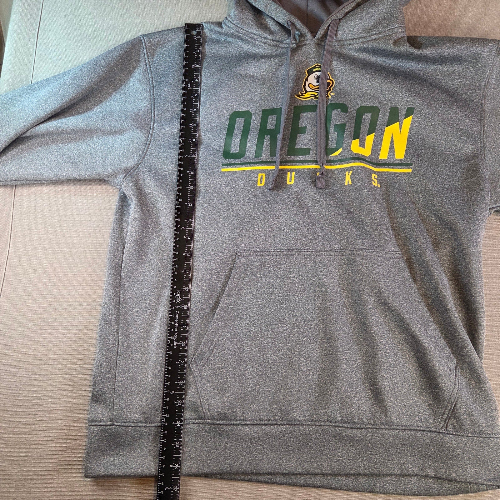 Champion Oregon Ducks Hoodie Gray Pullover Sweatshirt Men’s Size L
