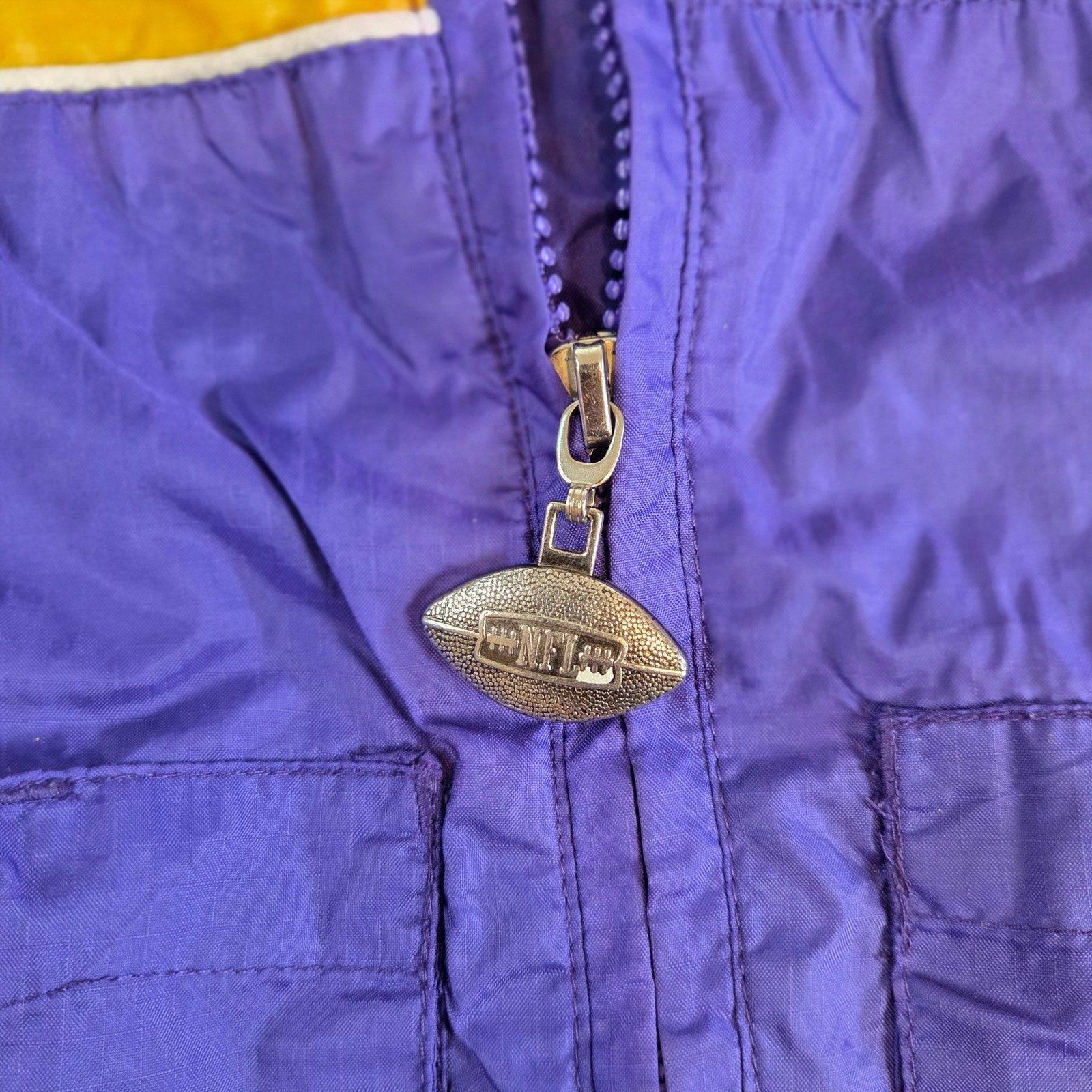 Vintage Minnesota Vikings Mighty Mac NFL Youth XL Hooded Windbreaker Jacket
