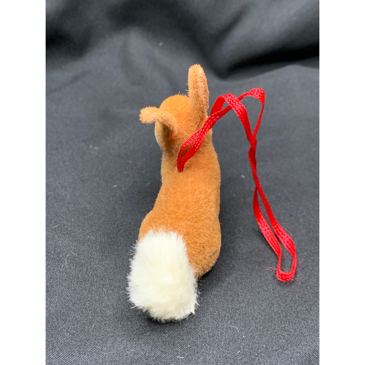 Vintage Wagner Kunstlerschutz Flocked Rabbit Bunny West Germany Ornament