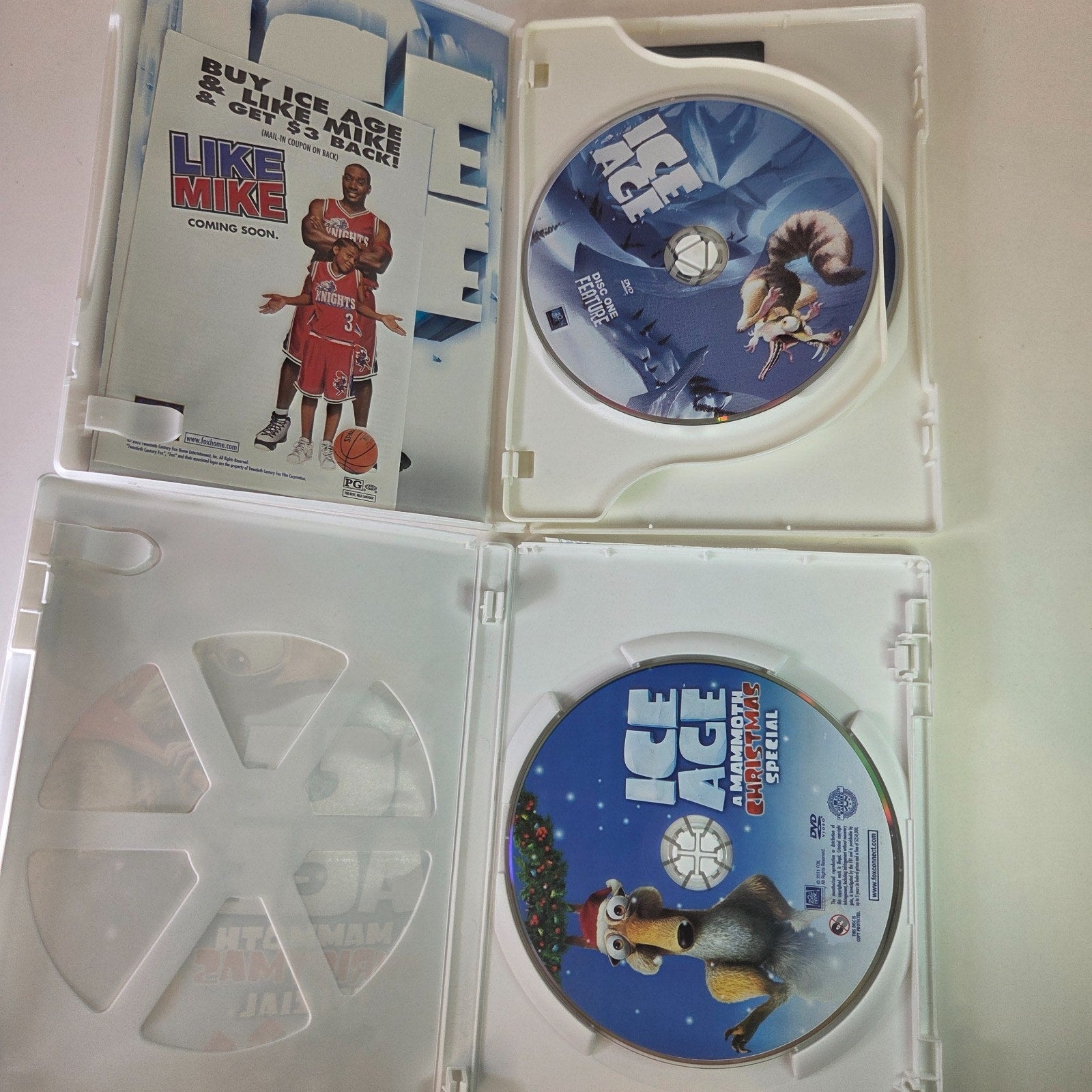 Ice Age & Ice Age a Mammoth Christmas Special DVDs - Lot of 2