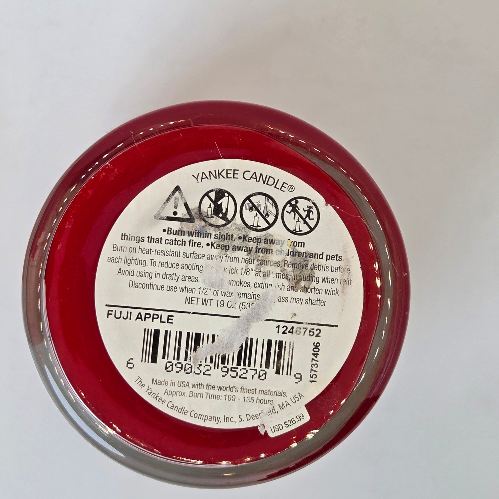 Yankee Candle Simply Home Fuji Apple 19oz Large Jar Candle Unused w Lid USA
