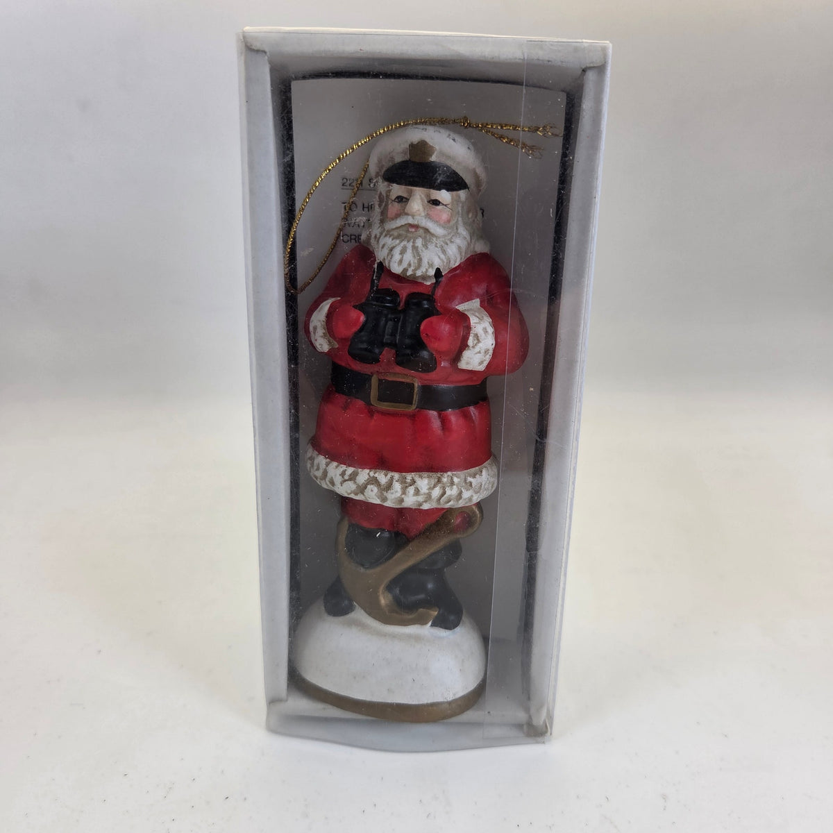 1991 Alsan Sea Santa #2211 Ornament Binoculars Korea 5" w/ Box Paperwork