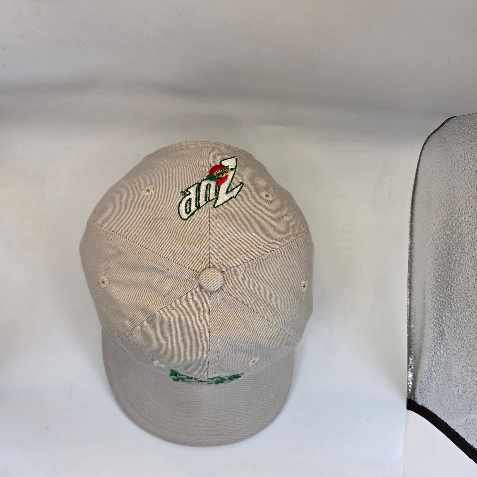 Captive Make 7 Up Yours 7UP Adjustable Strapback Promo Hat OSFA Cap Beige