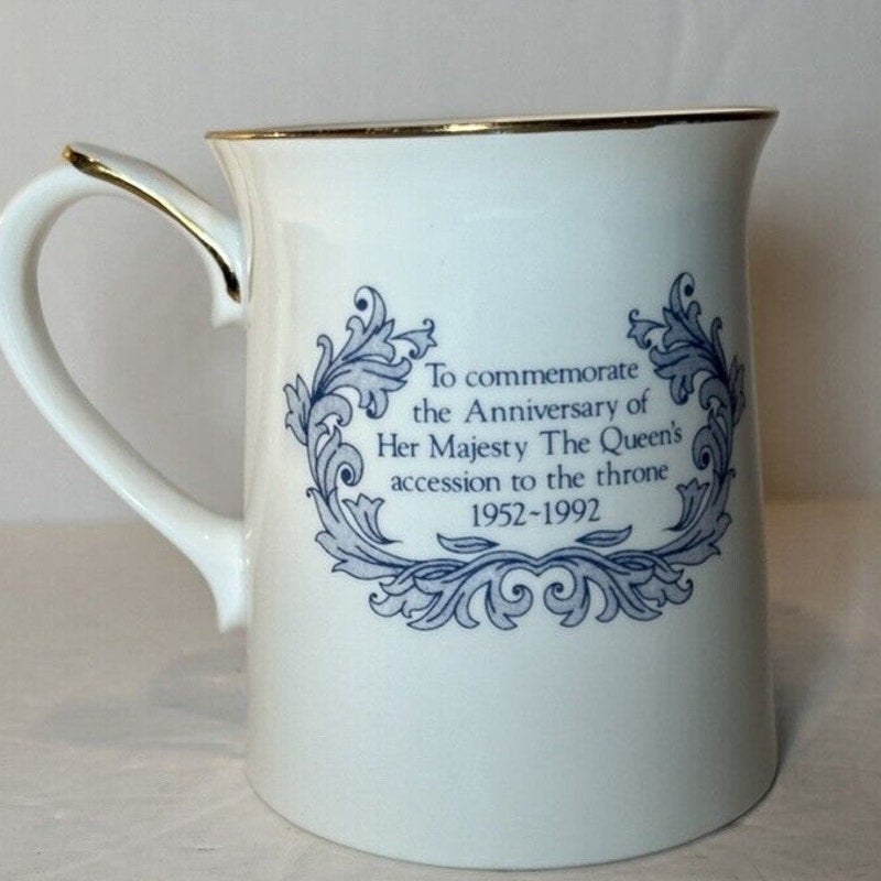 Queen Elizabeth II 40th Anniversary Accession Bone China Mug 1952–1992