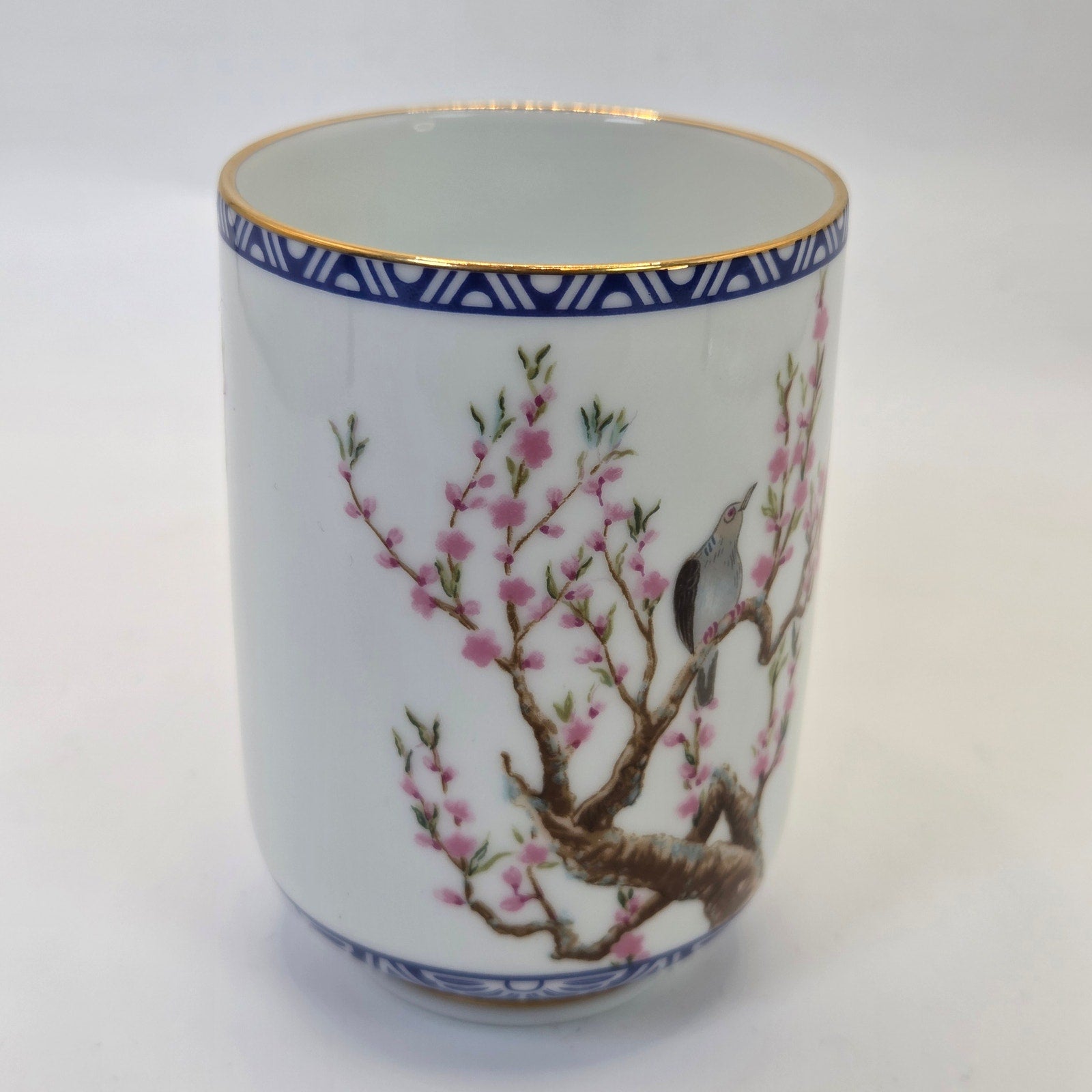 Franklin Porcelain Birds Blossoms Tea Cup 1985 Japan Porcelain Vintage