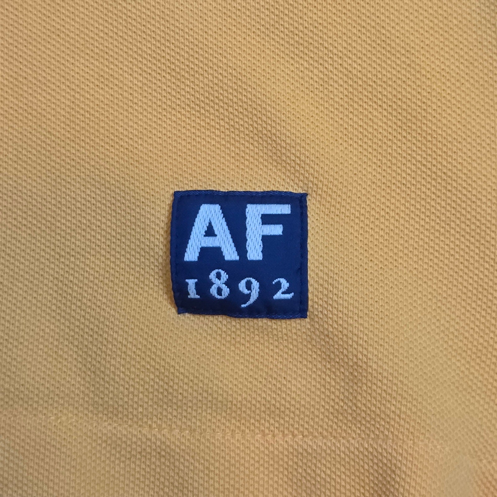Abercrombie & Fitch Yellow Polo Shirt AF 1892 Patch Men’s Size L Cotton