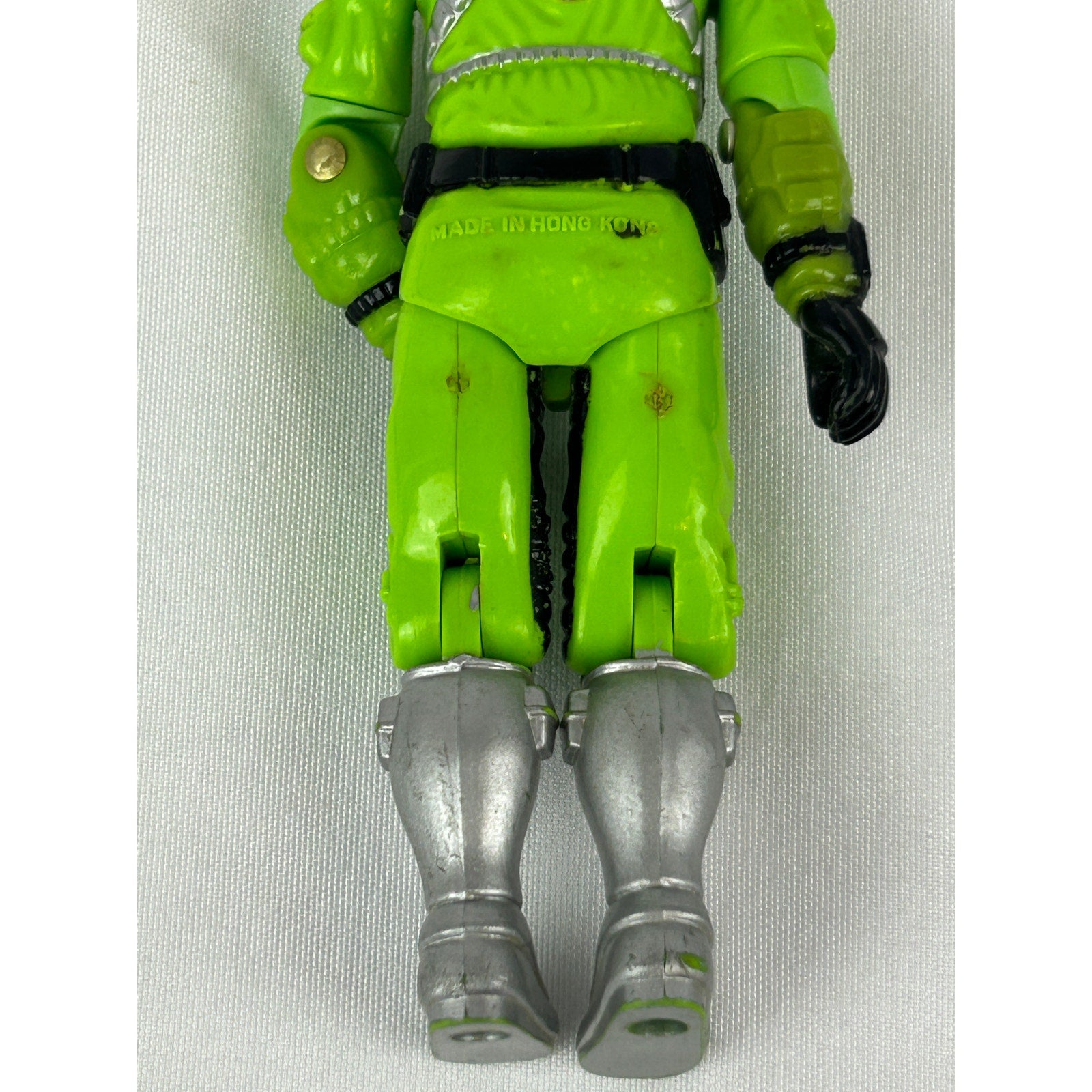 Vintage 1986 GI Joe Sci-Fi Laser Trooper figure with pack hose gun and card