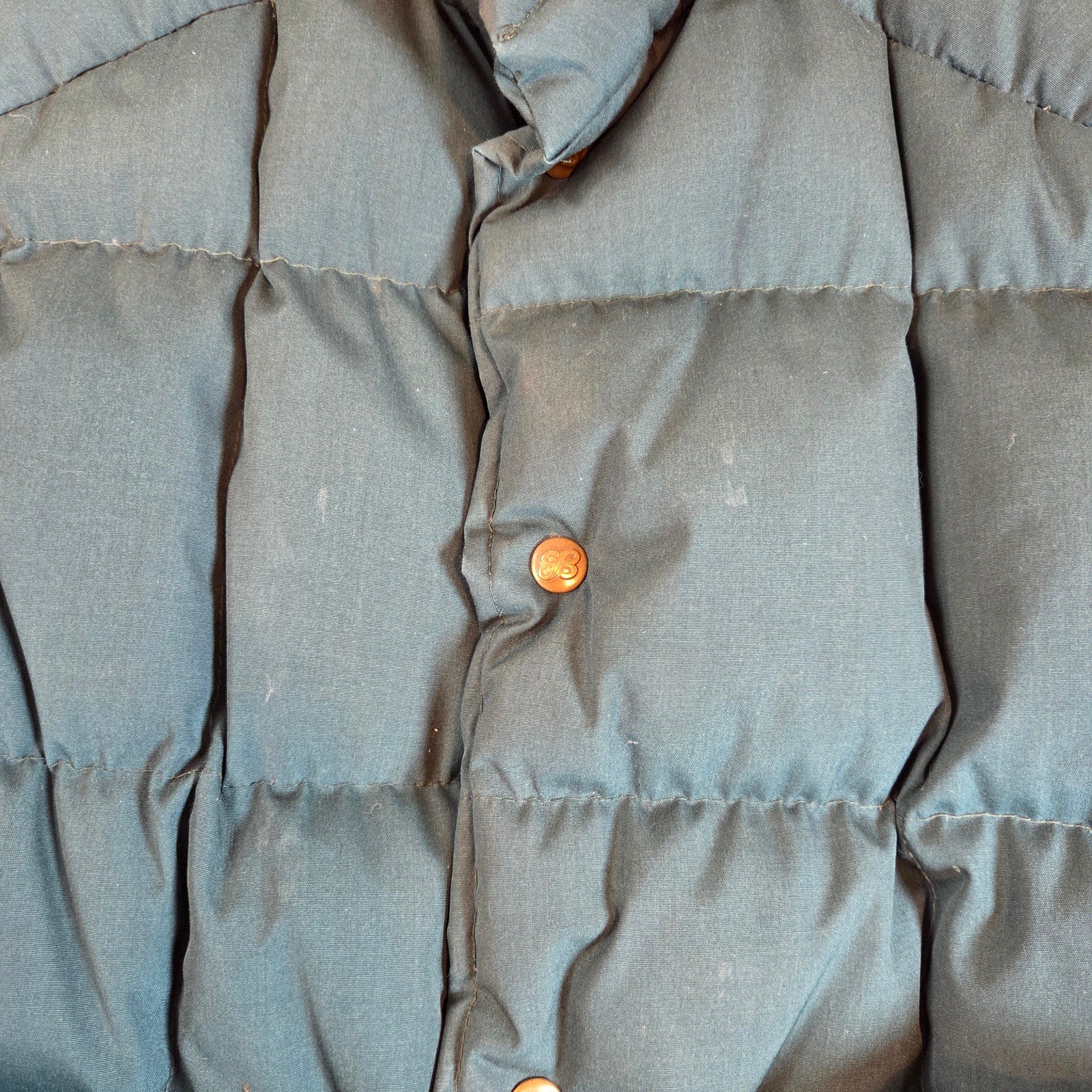 Vintage Eddie Bauer Goose Down Vest XL Made in USA Green Expedition 70s 80s