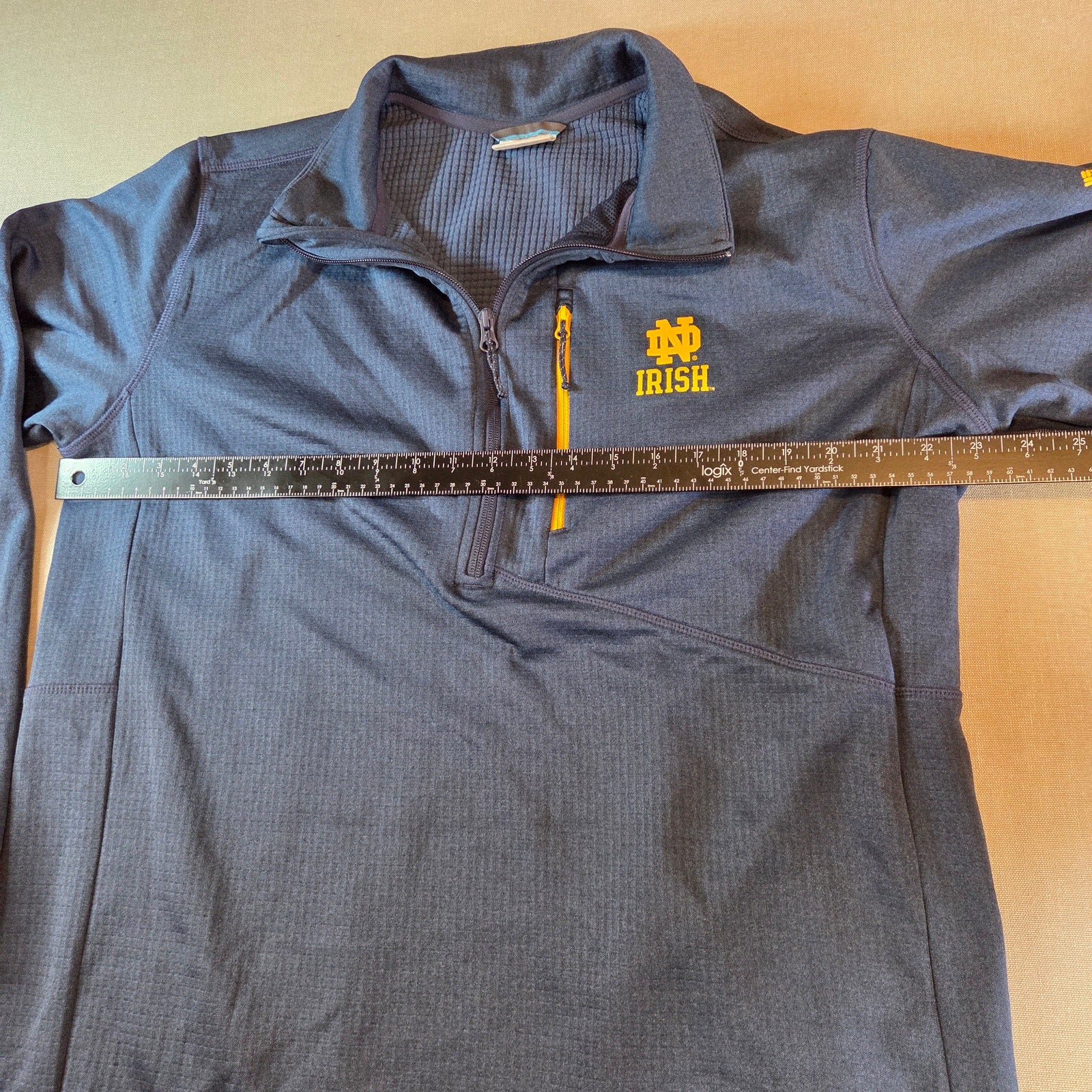 Columbia Notre Dame Irish Omni-Wick 1/4 Zip Pullover Blue XL