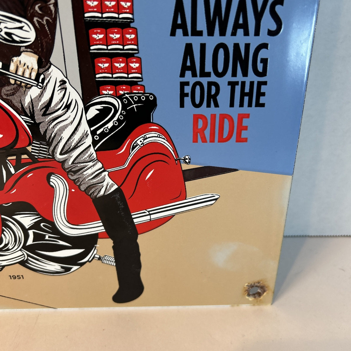 Indian Motorcycles Flying A Porcelain-Style Sign – 17.5"x12" Repro Garage Decor