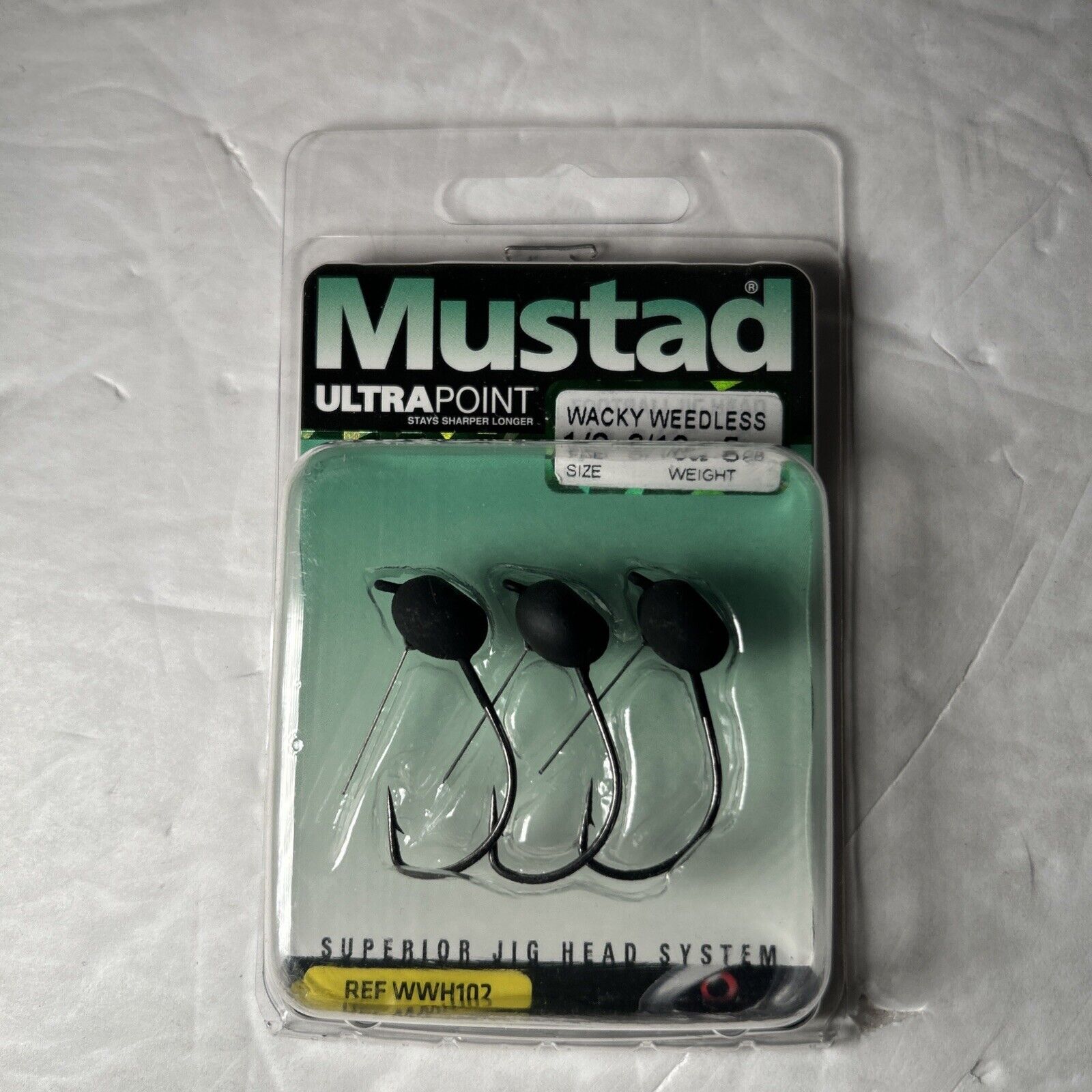 Mustad WWH102-3/16-size- 1/0 Wacky Weedless Jig Head 3/16 oz
