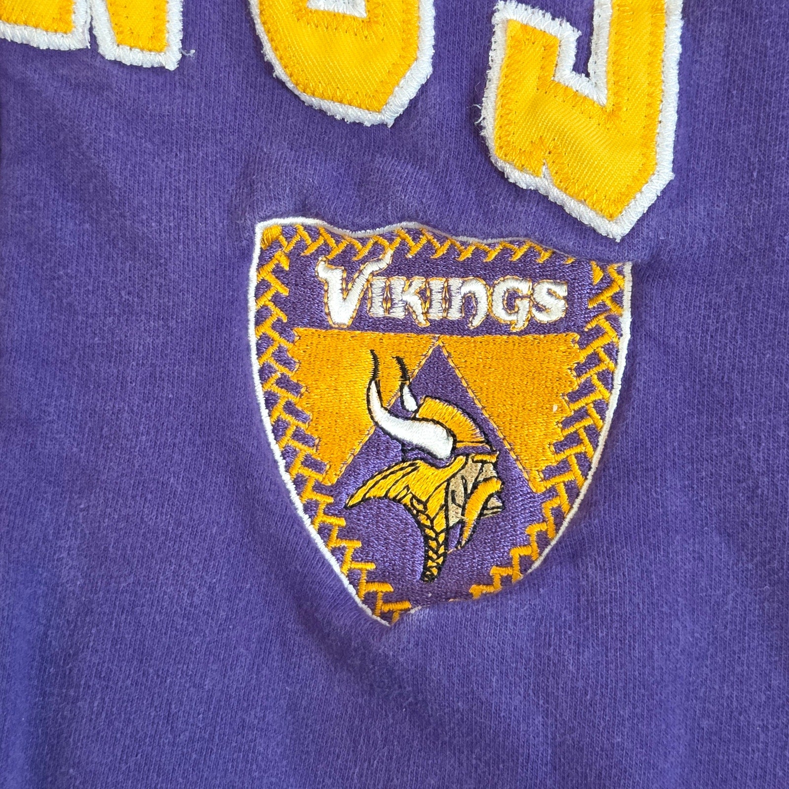 NFL Team Apparel Vikings 2XL Purple Full Zip Hoodie Yellow Lined