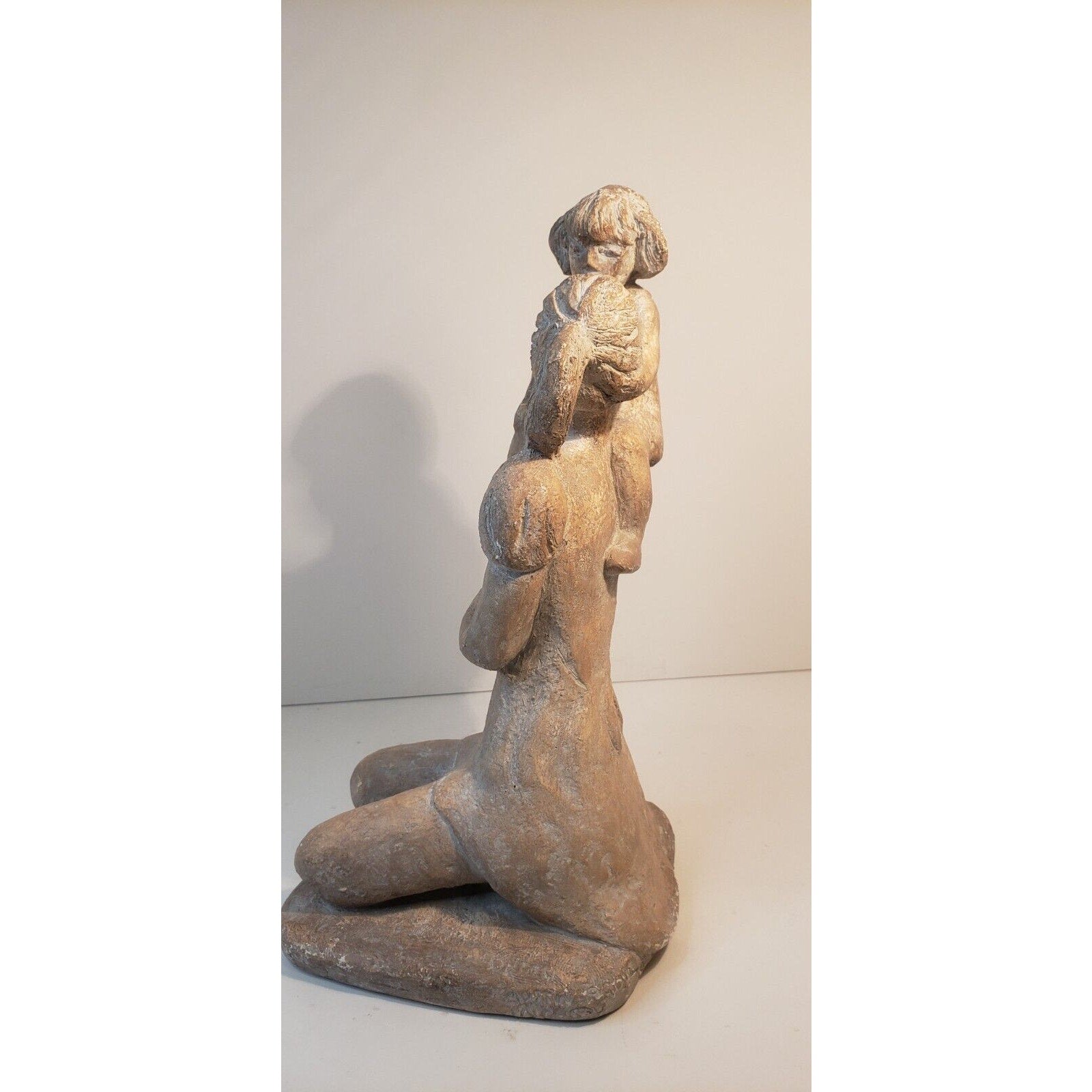 Austin Productions Mother & Child Sculpture 11.25" Vintage Modern Art