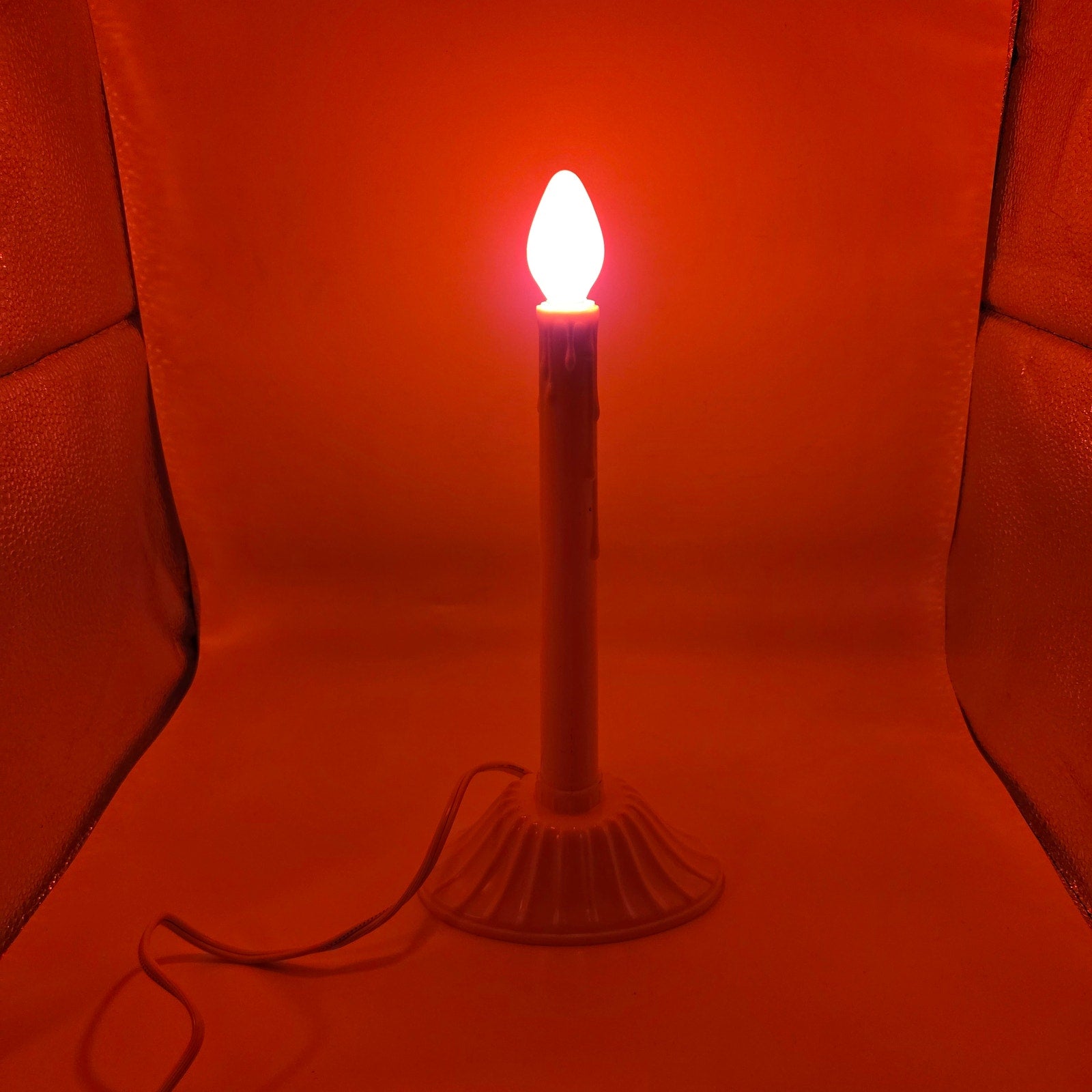 NOMA Vintage Christmas Candles Set of 3 Orange Bulbs 10.5" Electric