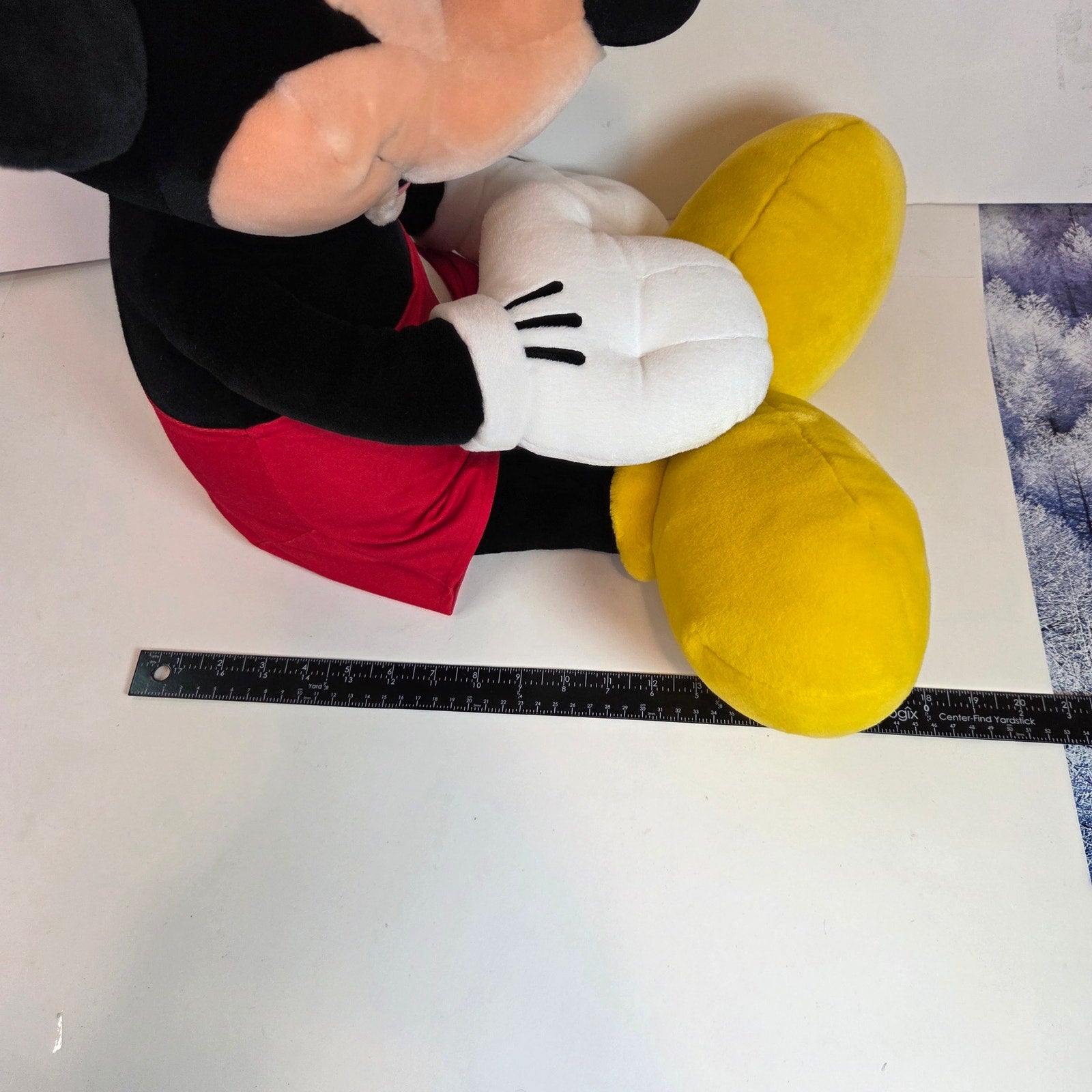 Mickey Mouse Large Plush Stuffed Animal Disney Parks 19” Sitting