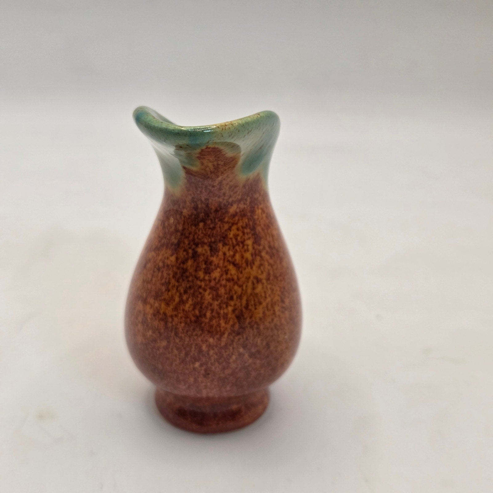 Vintage Boys Town Nebraska Mini Pottery Vases Pair Signed ET Hand Thrown