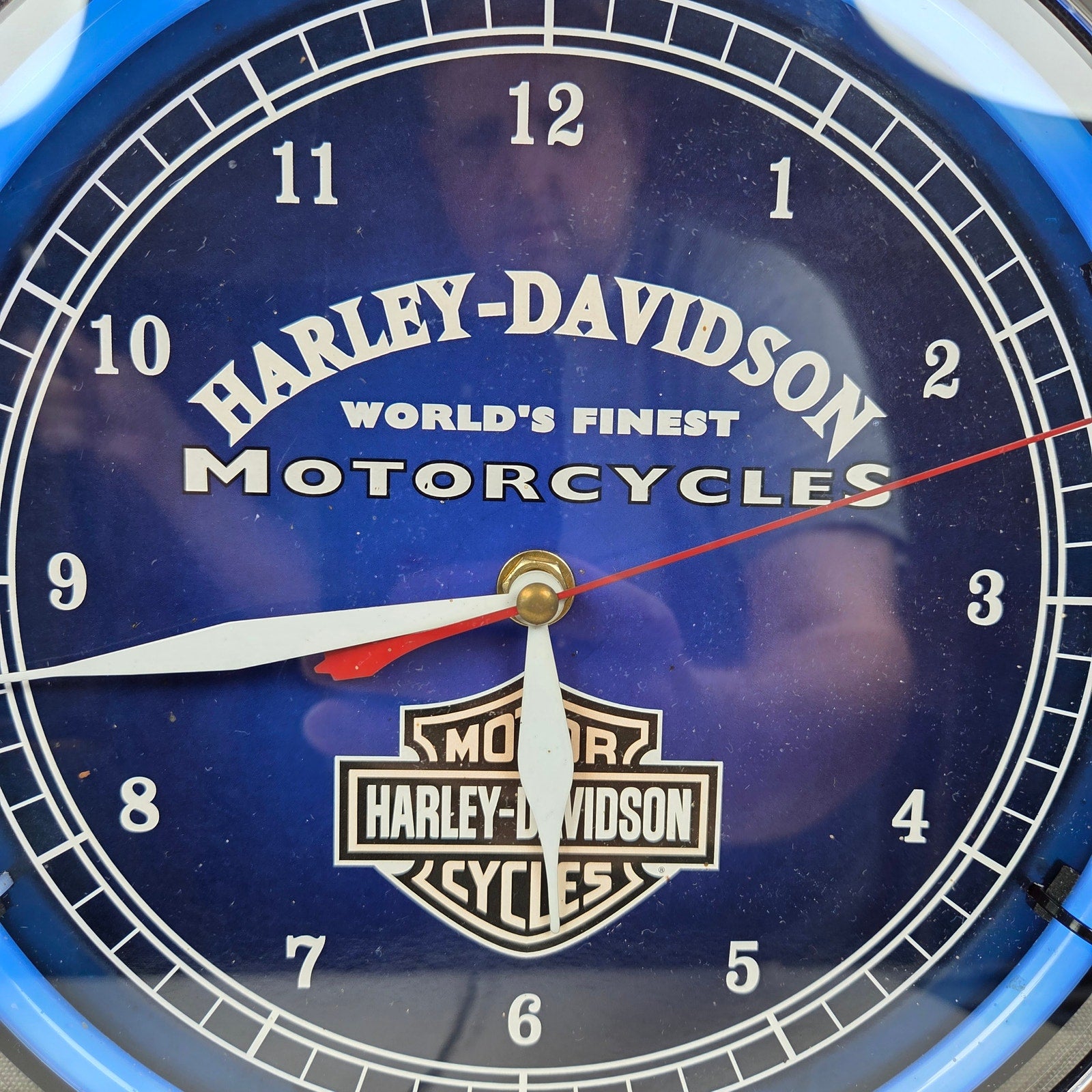 Harley-Davidson Official Licensed Blue Neon Wall Clock Ace Product Working