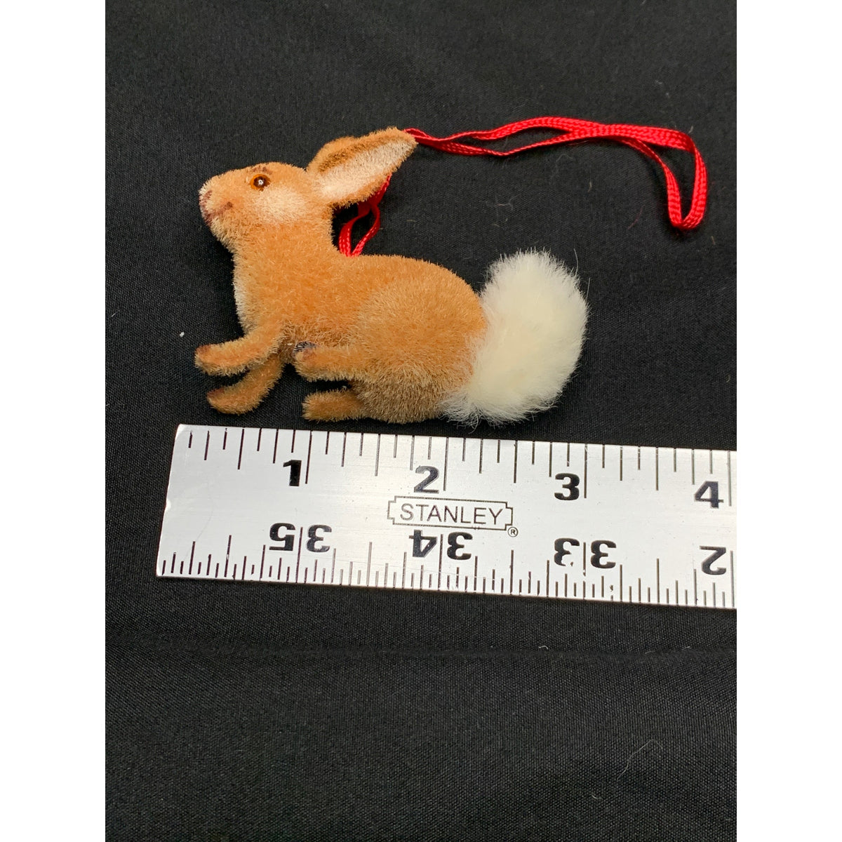 Vintage Wagner Kunstlerschutz Flocked Rabbit Bunny West Germany Ornament