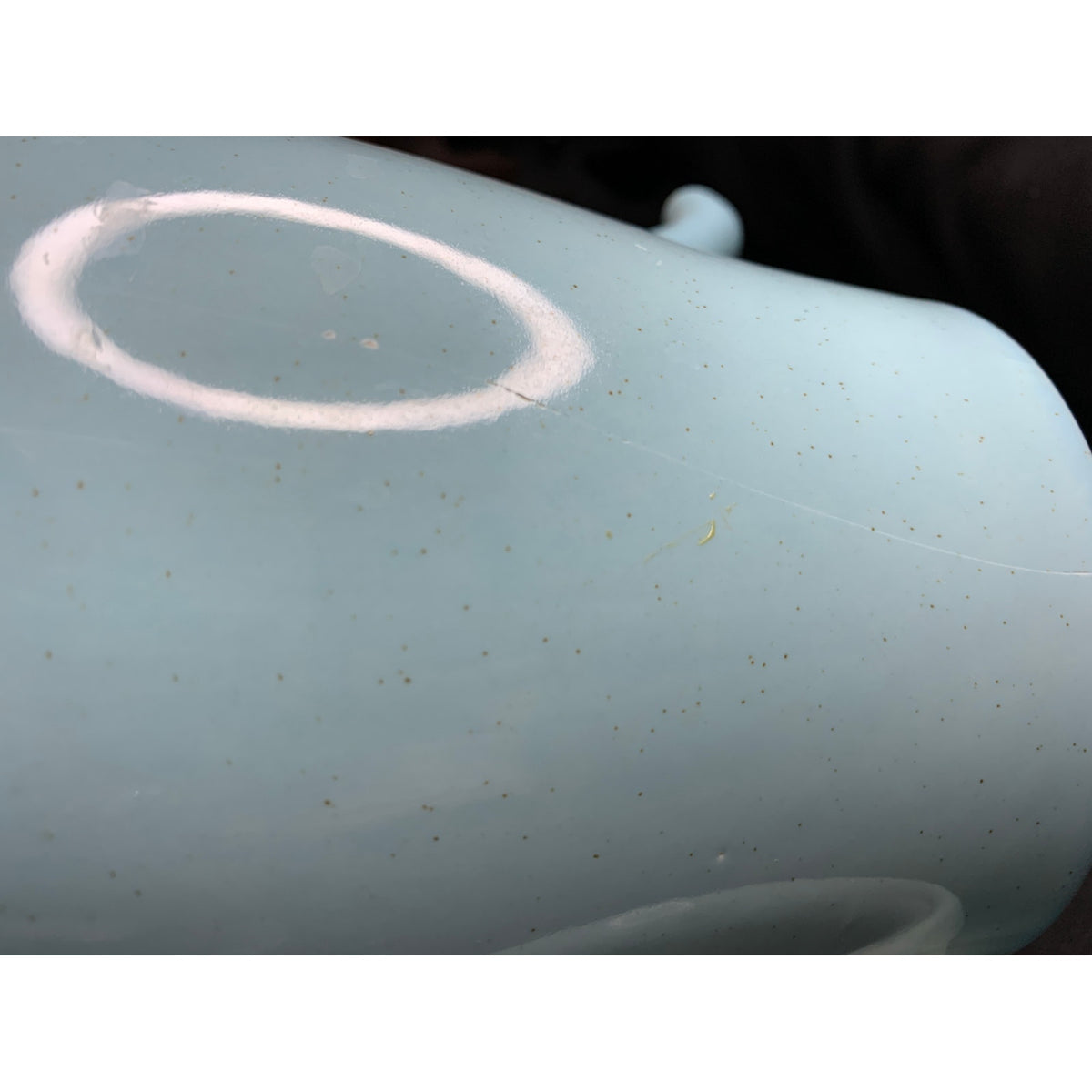 Blue Speckled Ceramic Coffee Tea Pot With Lid Retro Decor READ