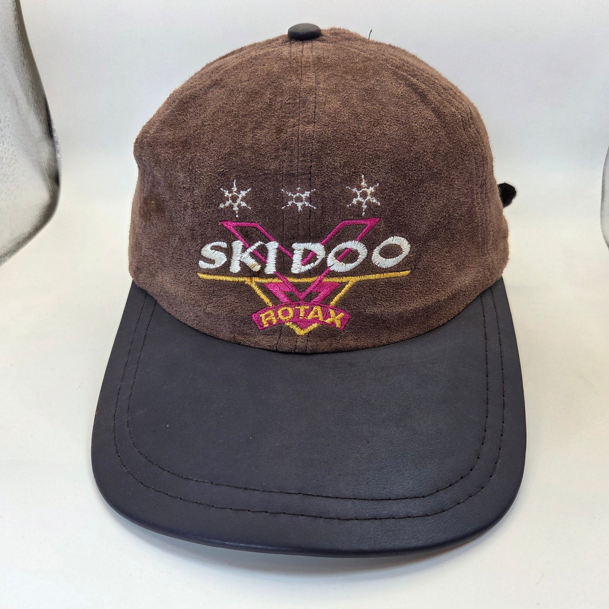 Ski-Doo Rotax Bombardier Leather Strapback Hat Cap Canada Made Vintage
