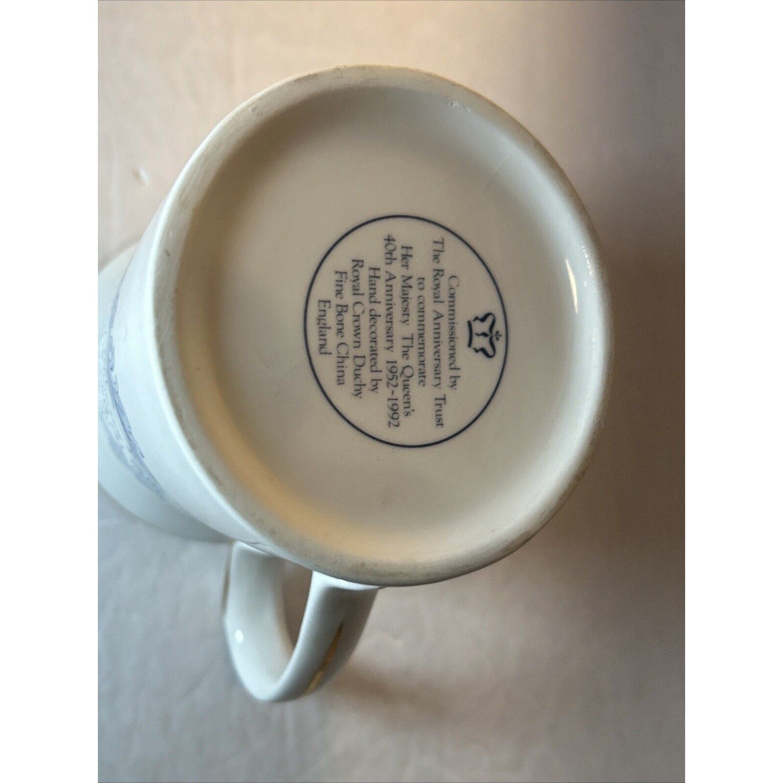Queen Elizabeth II 40th Anniversary Accession Bone China Mug 1952–1992
